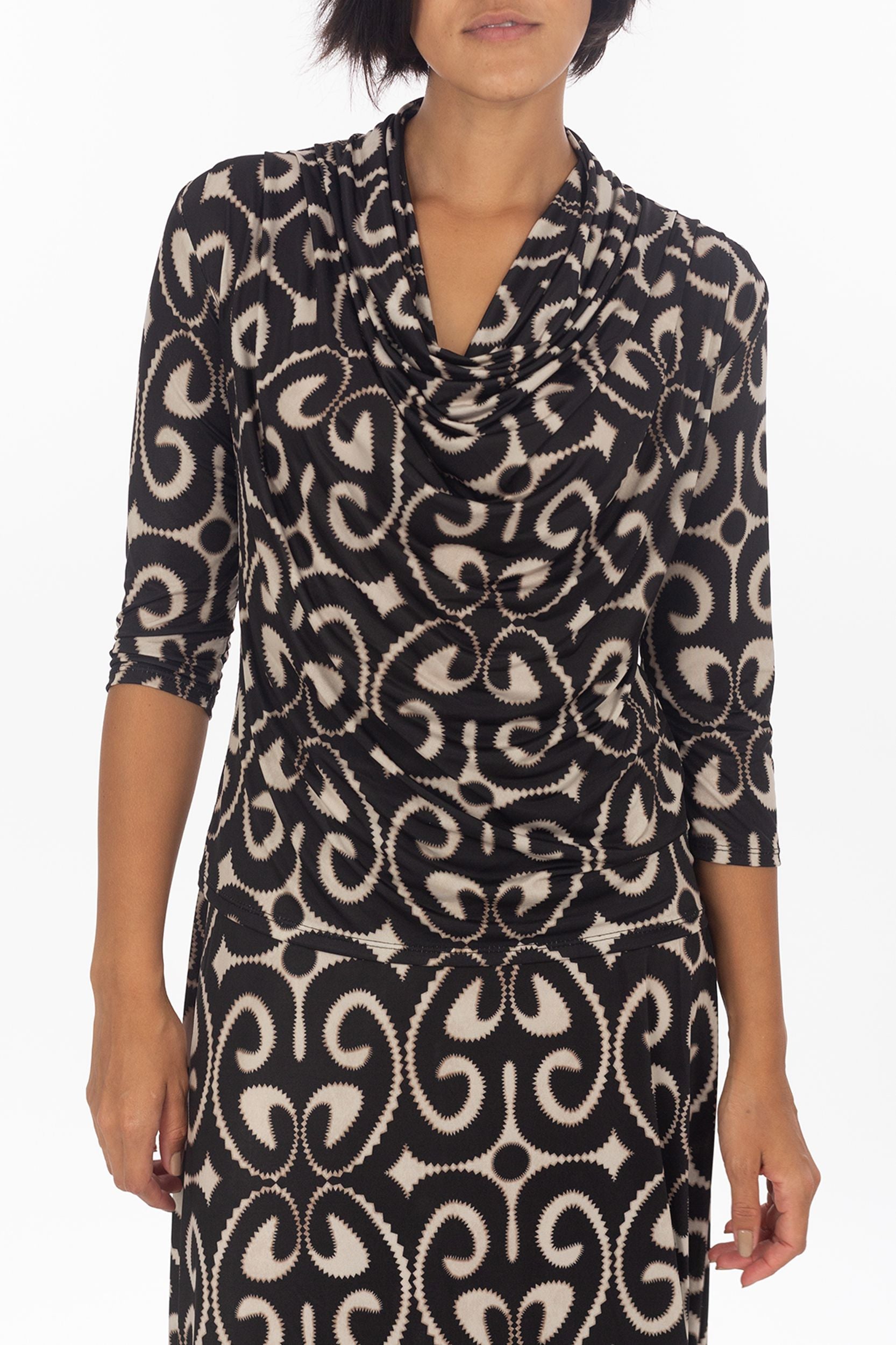 Blouse with an abstract pattern