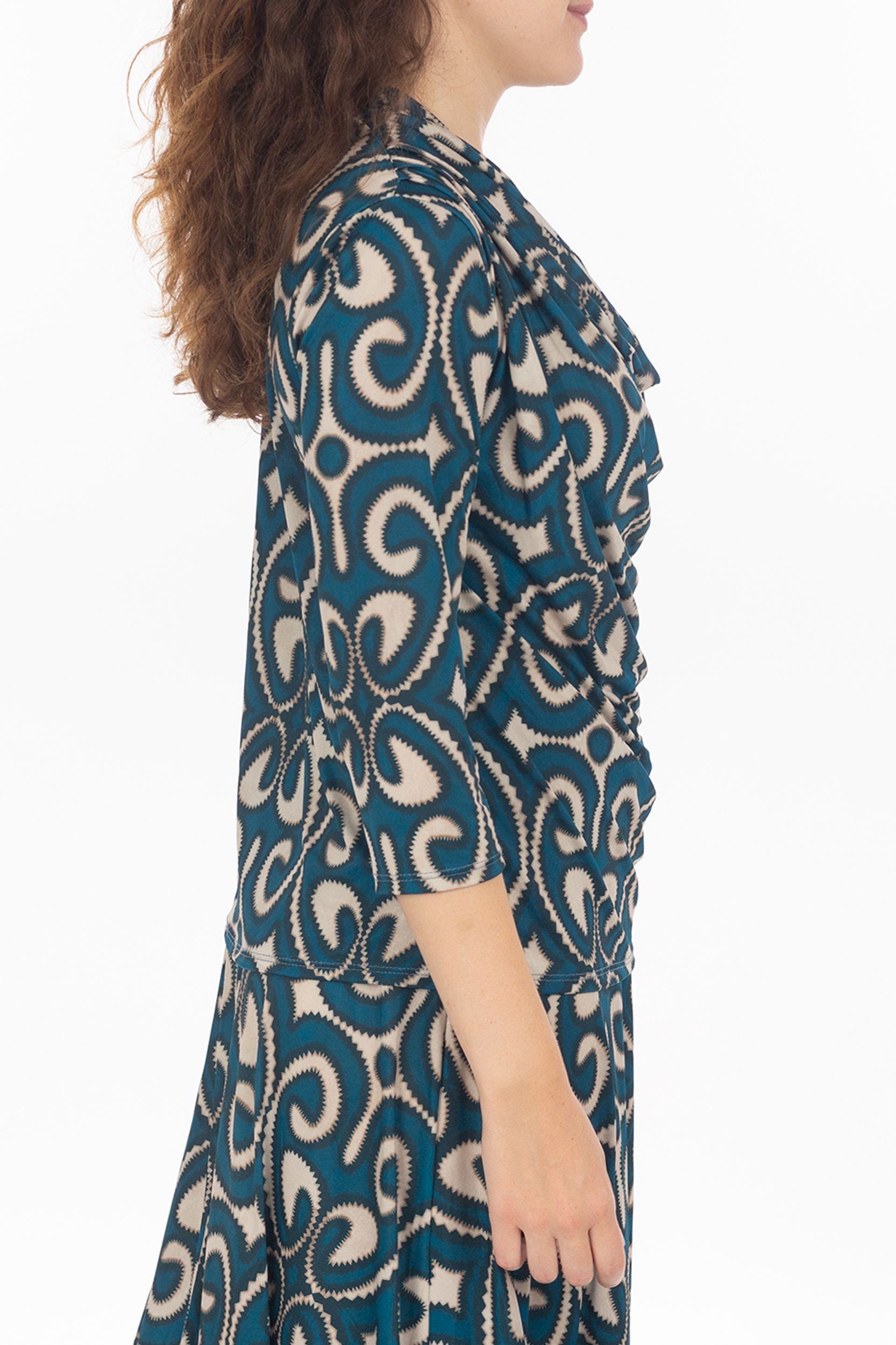 Blouse with an abstract pattern