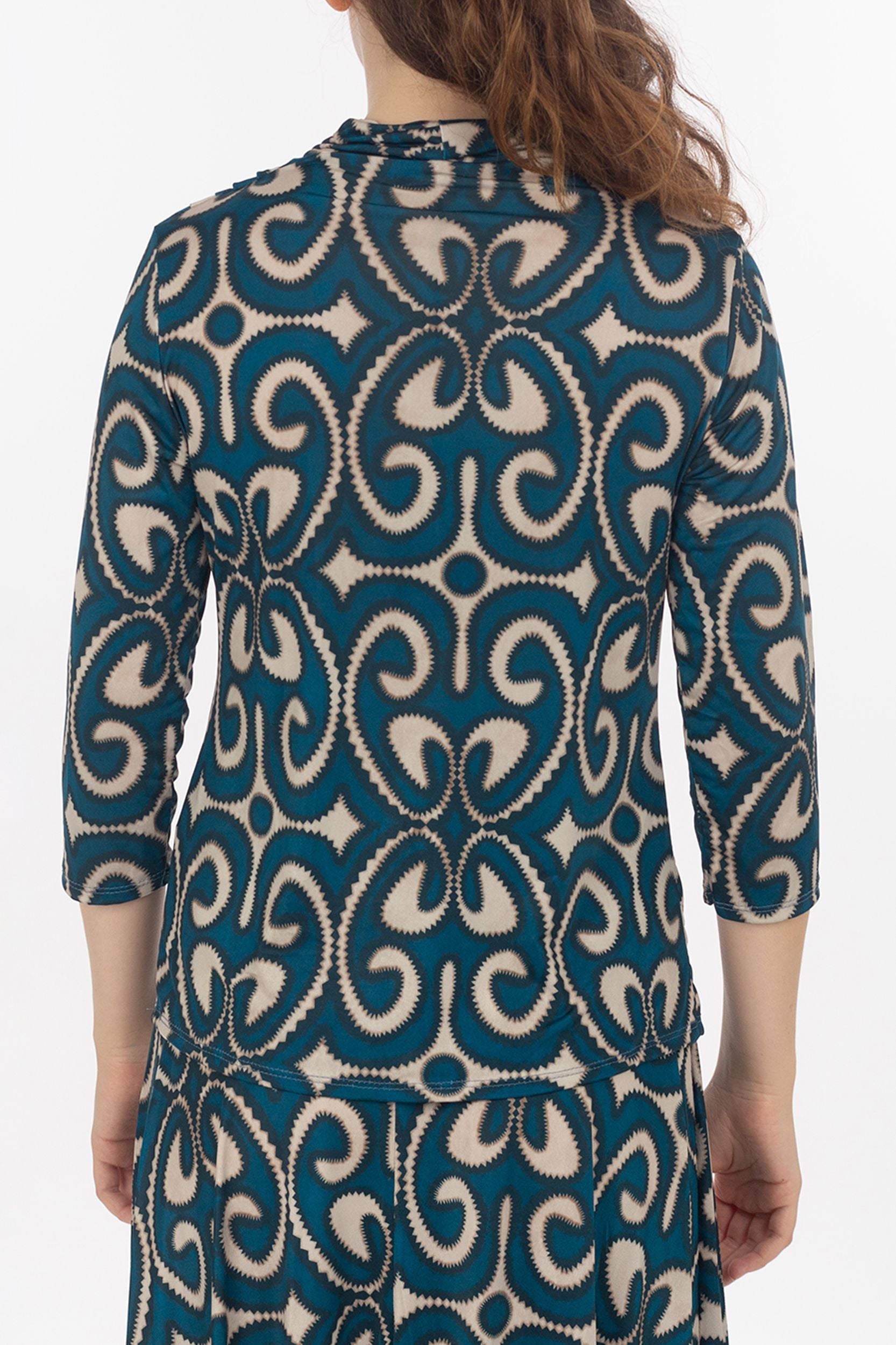 Blouse with an abstract pattern