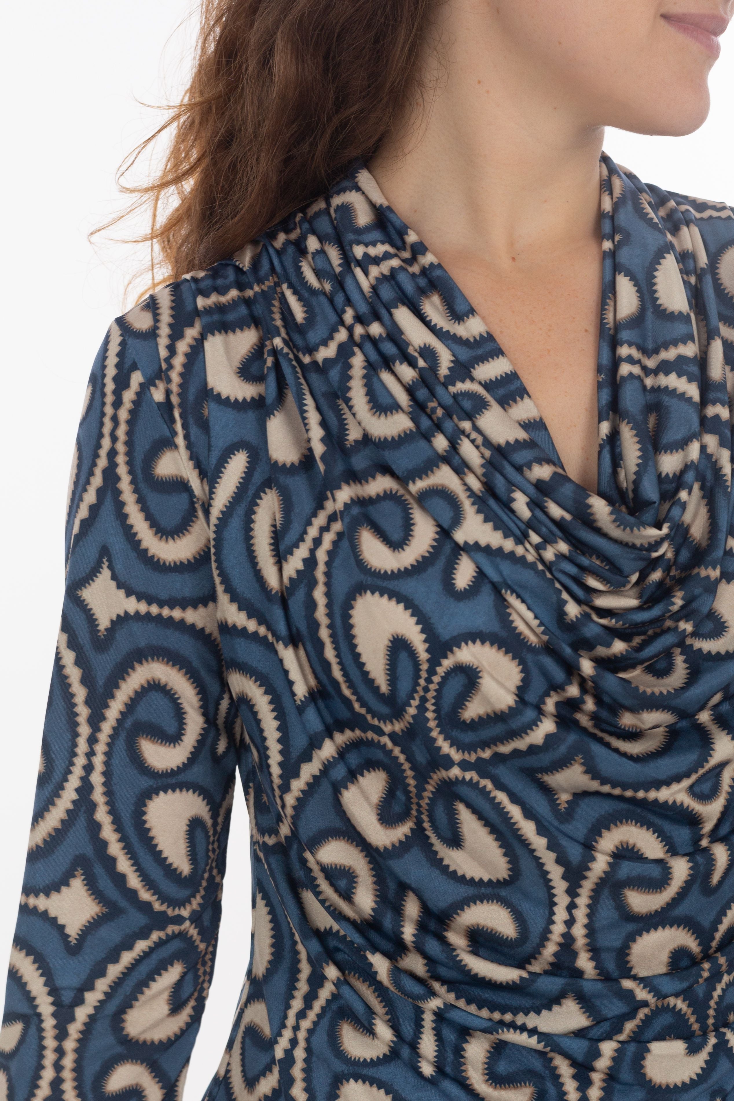 Blouse with an abstract pattern