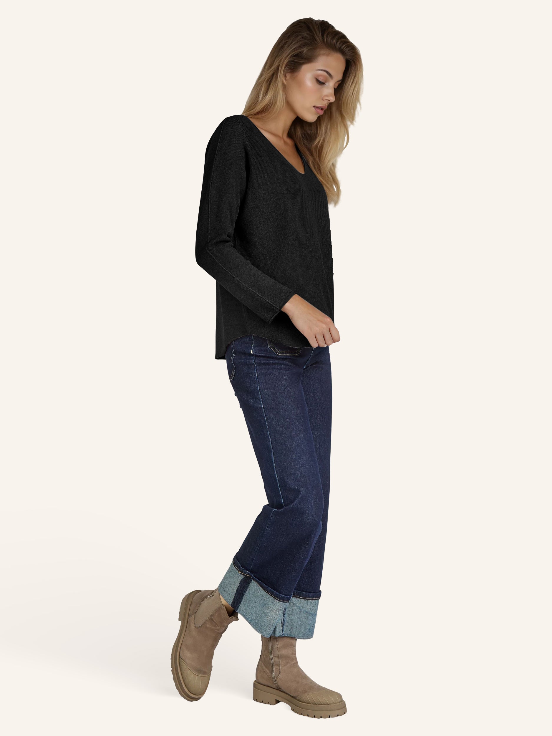 Elegantes Feinstrick-Shirt