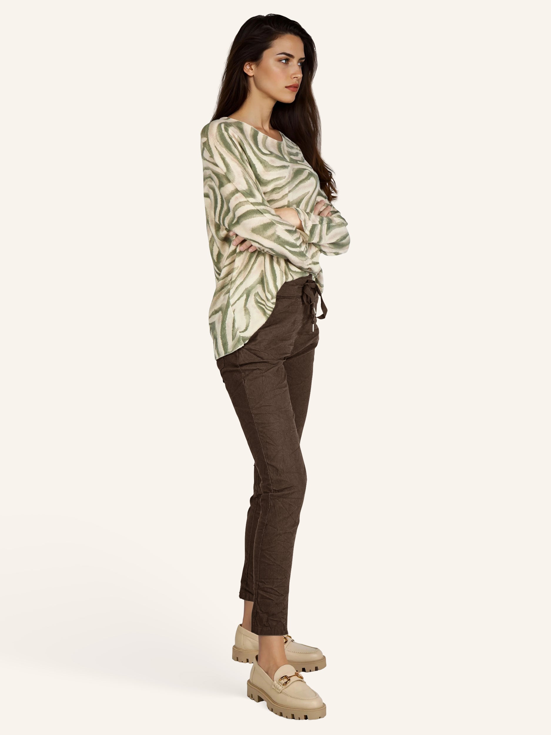 Loan trousers in the crinkle look