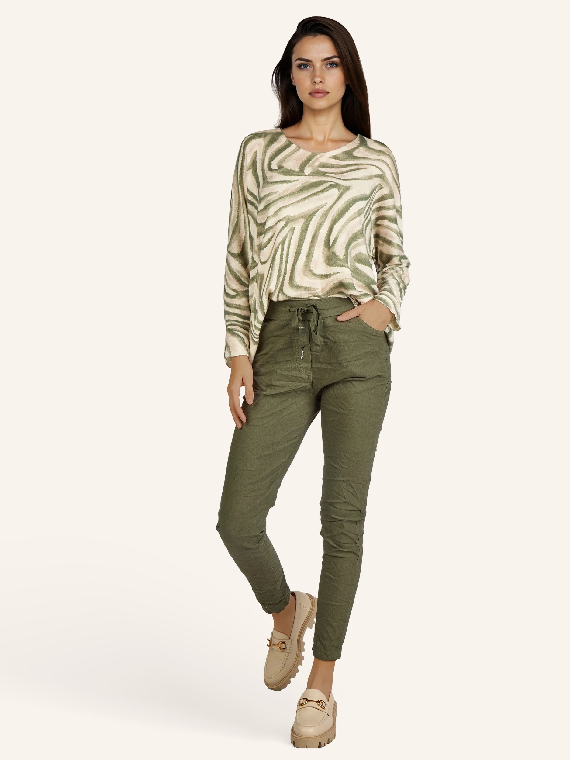 Loan trousers in the crinkle look