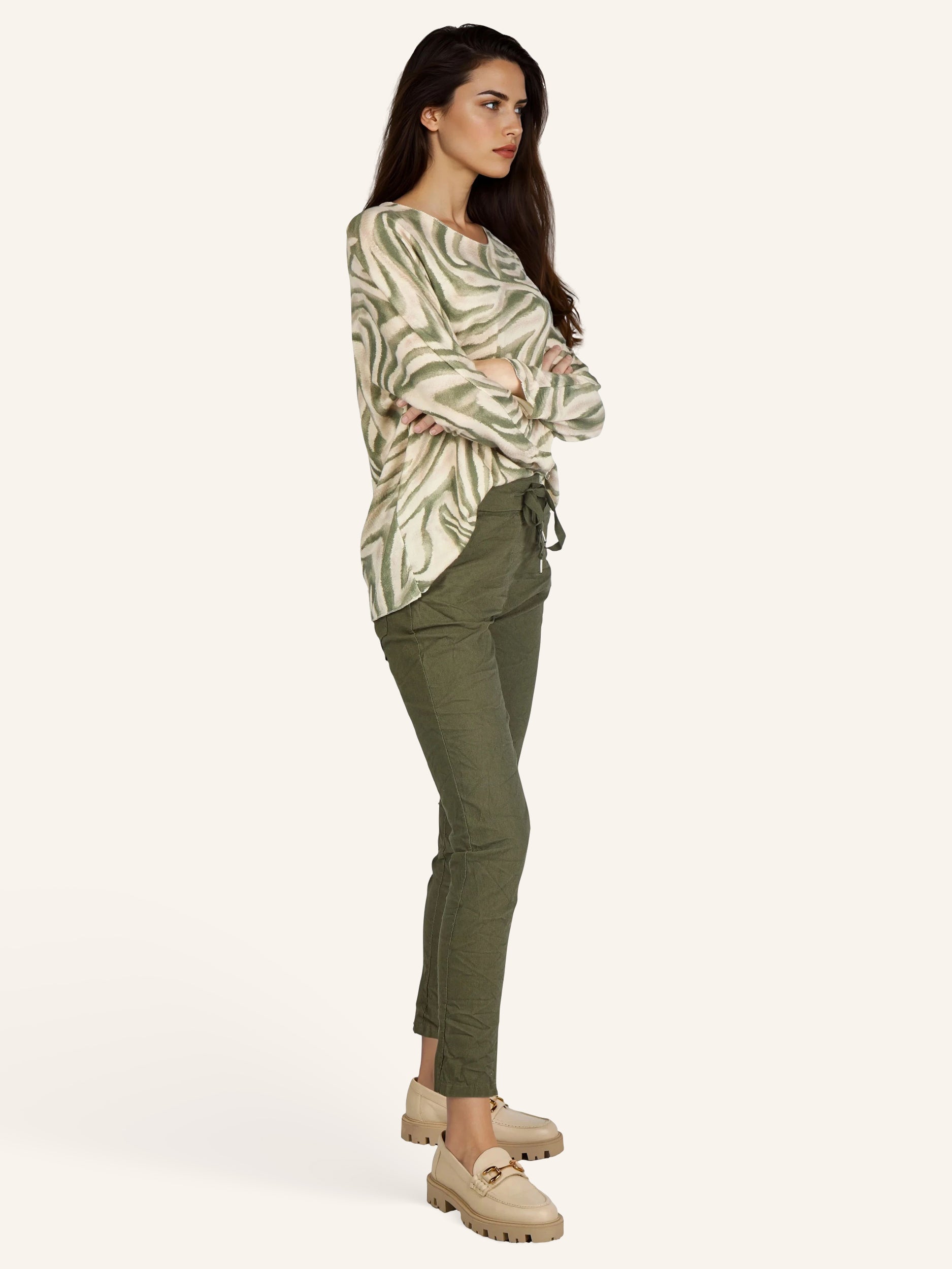 Loan trousers in the crinkle look