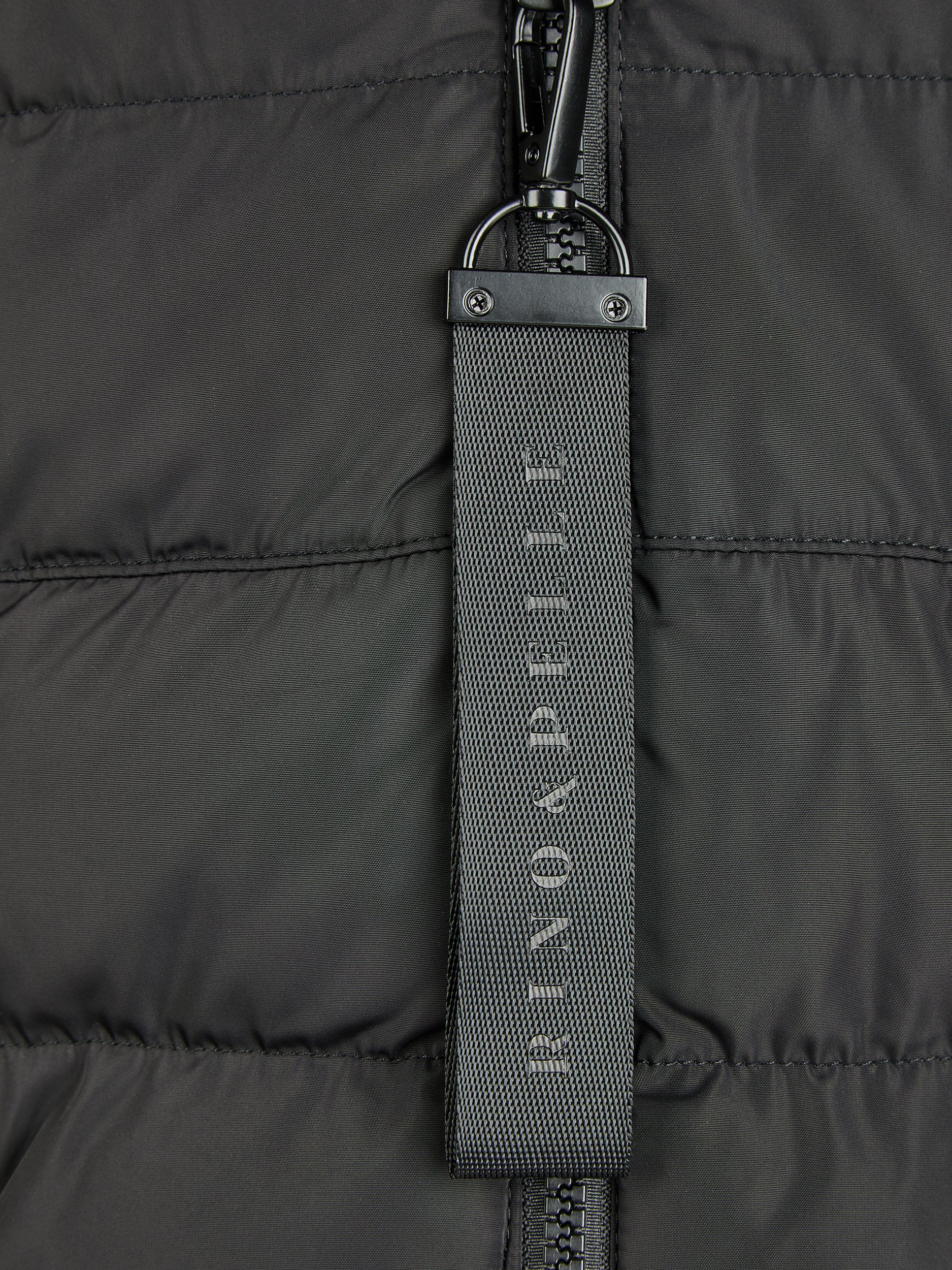 Reversible quilted coat with hood