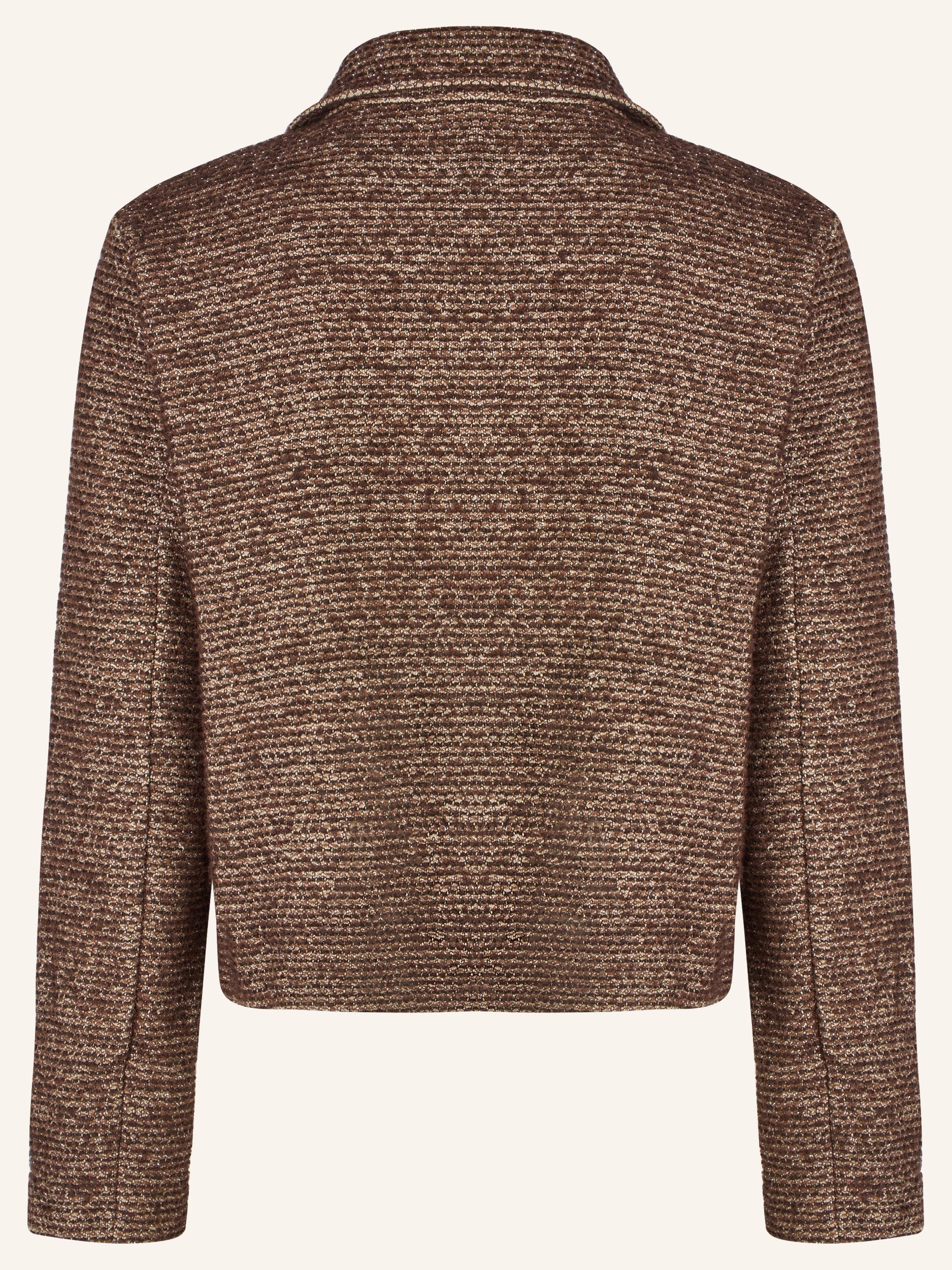 Bouclé-Jacke mit Glitzergarn