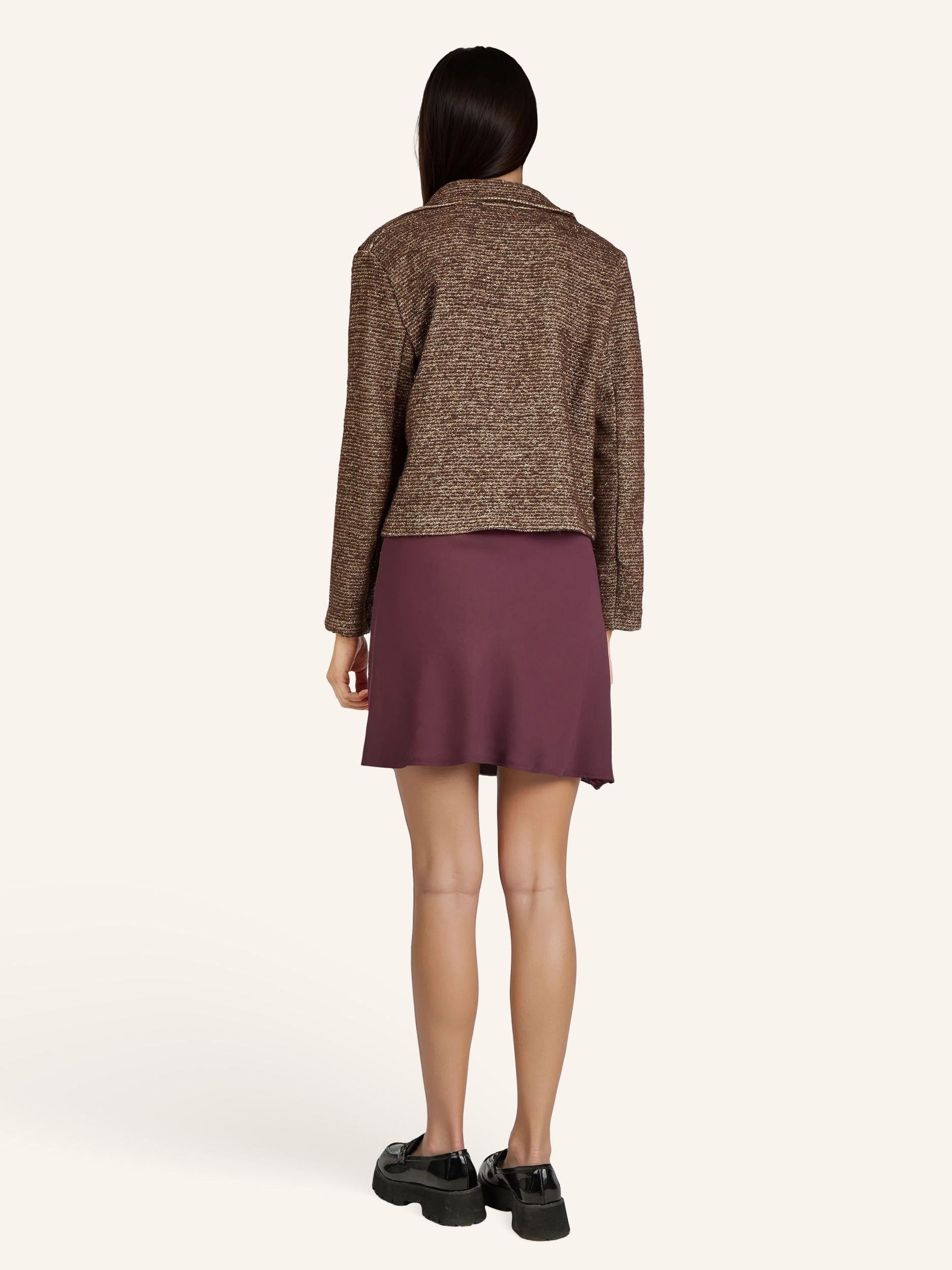Bouclé-Jacke mit Glitzergarn