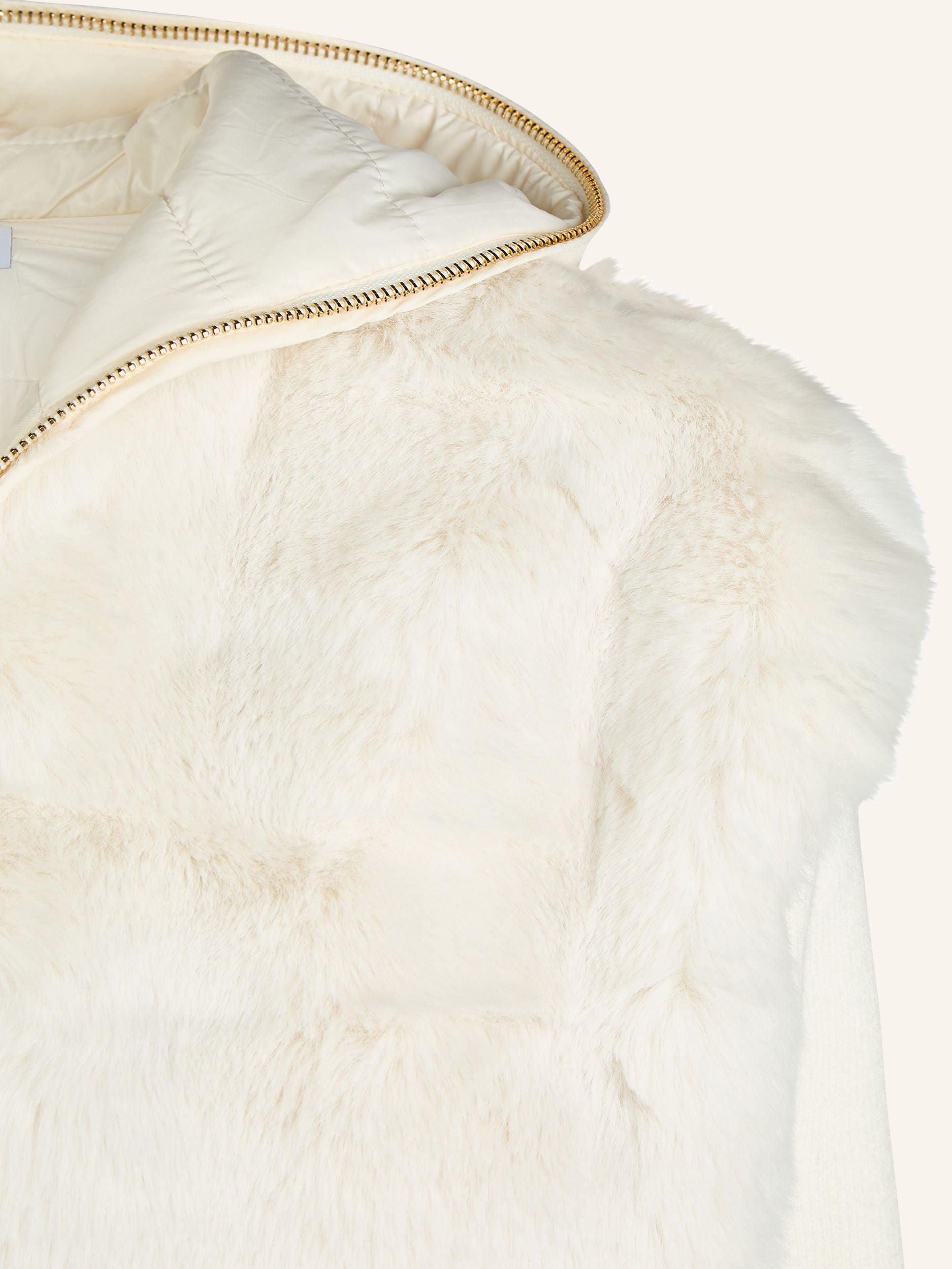 Veste de survêtement avec Capuche et devant en fausse fourrure