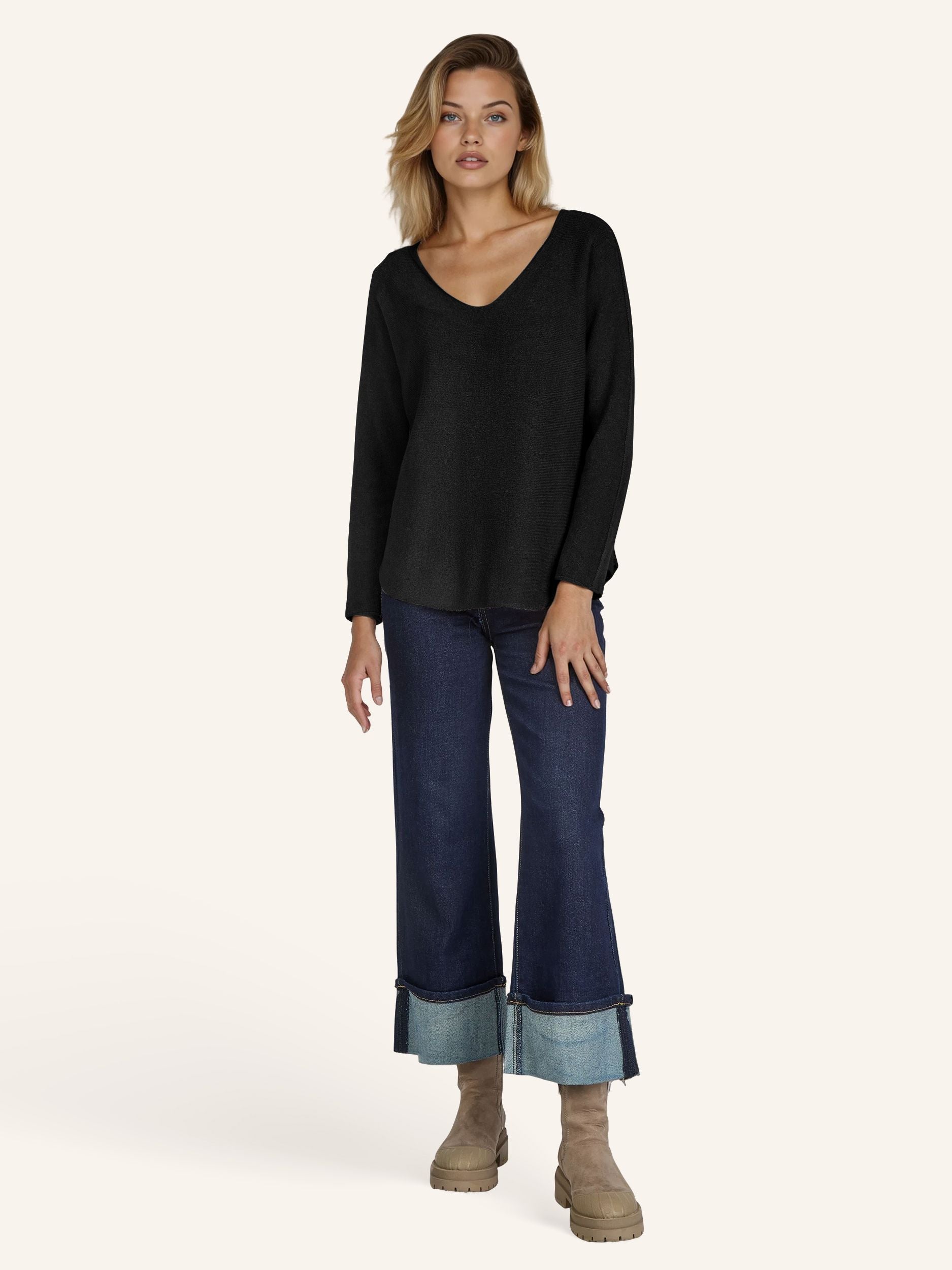Elegantes Feinstrick-Shirt