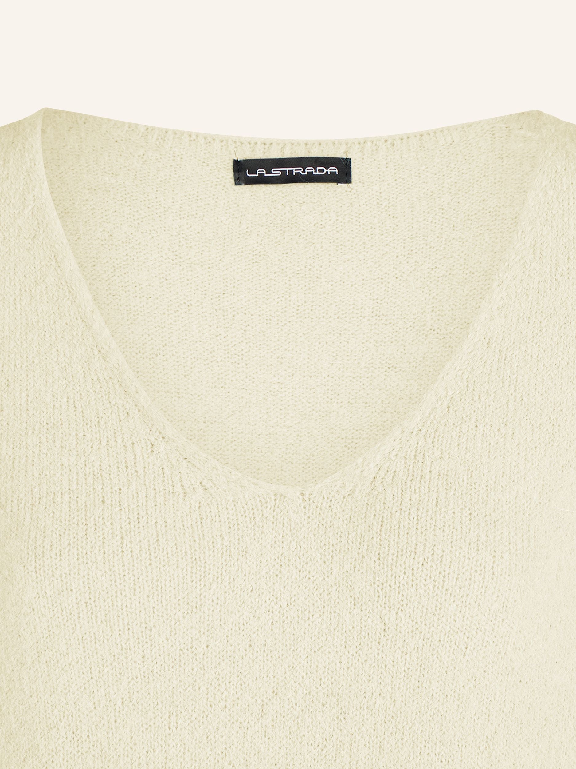 Feinstrickpullover mit halblangen Ärmeln