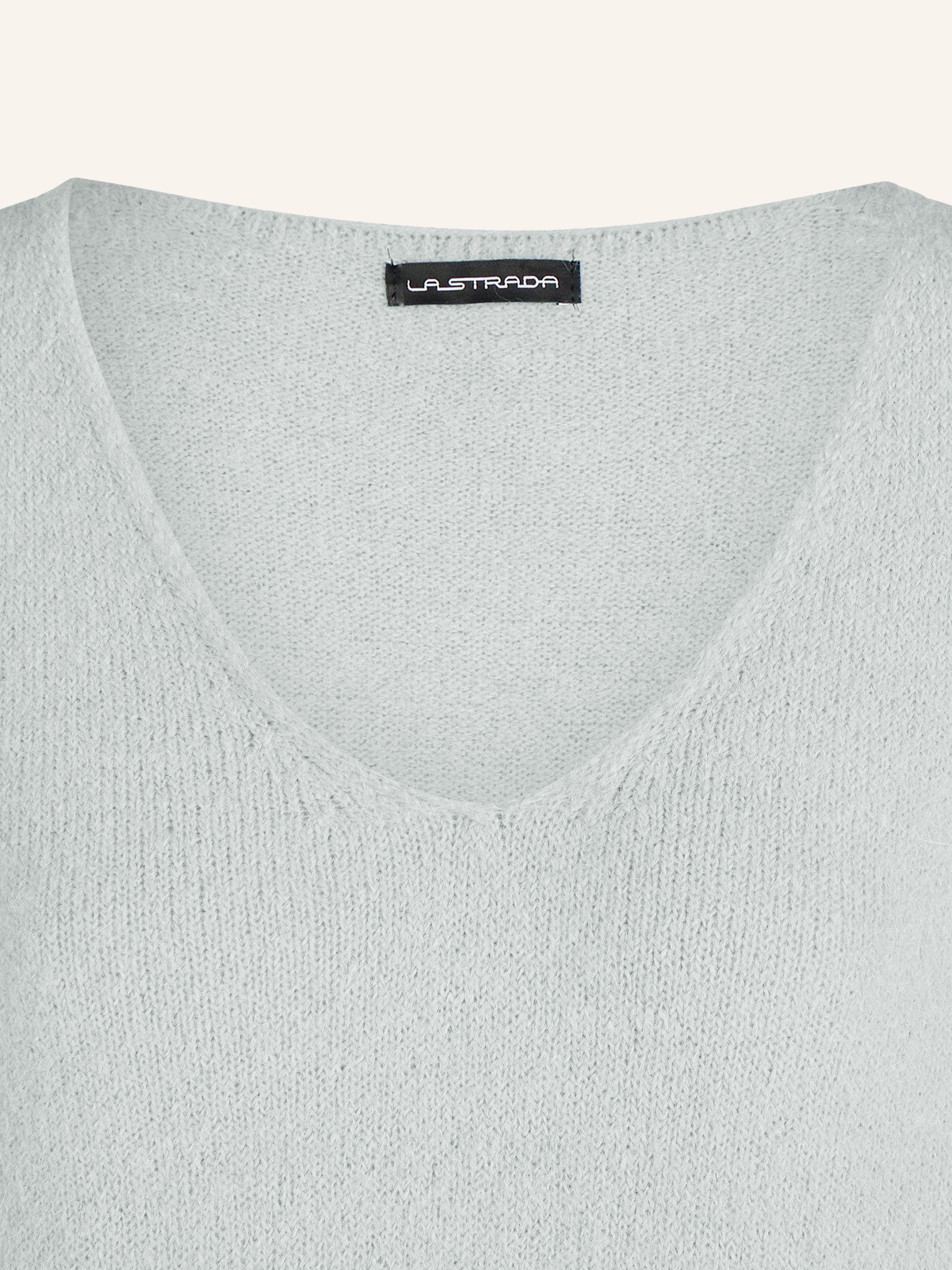 Feinstrickpullover mit halblangen Ärmeln