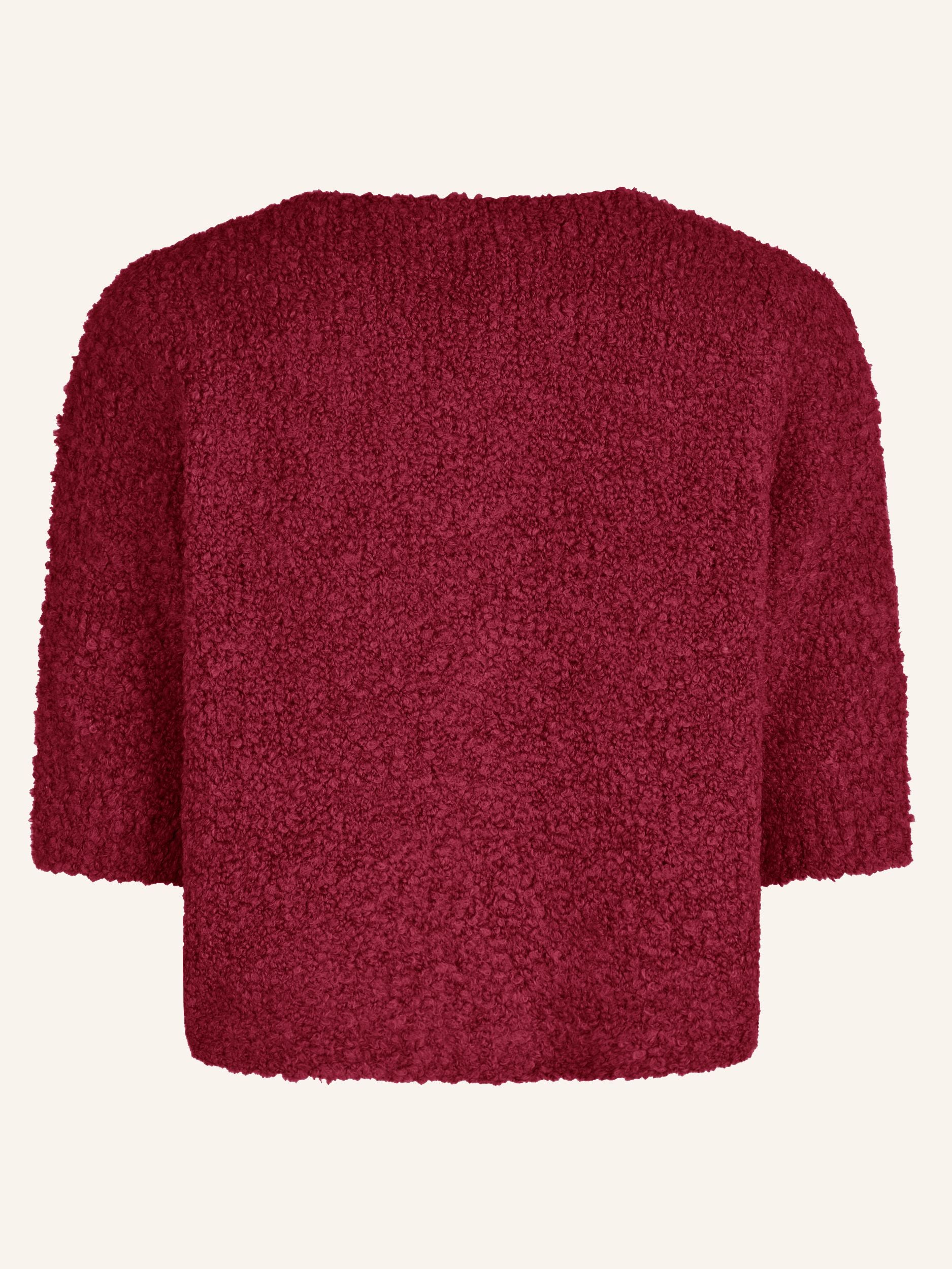 Cardigan bouclé, manches courtes