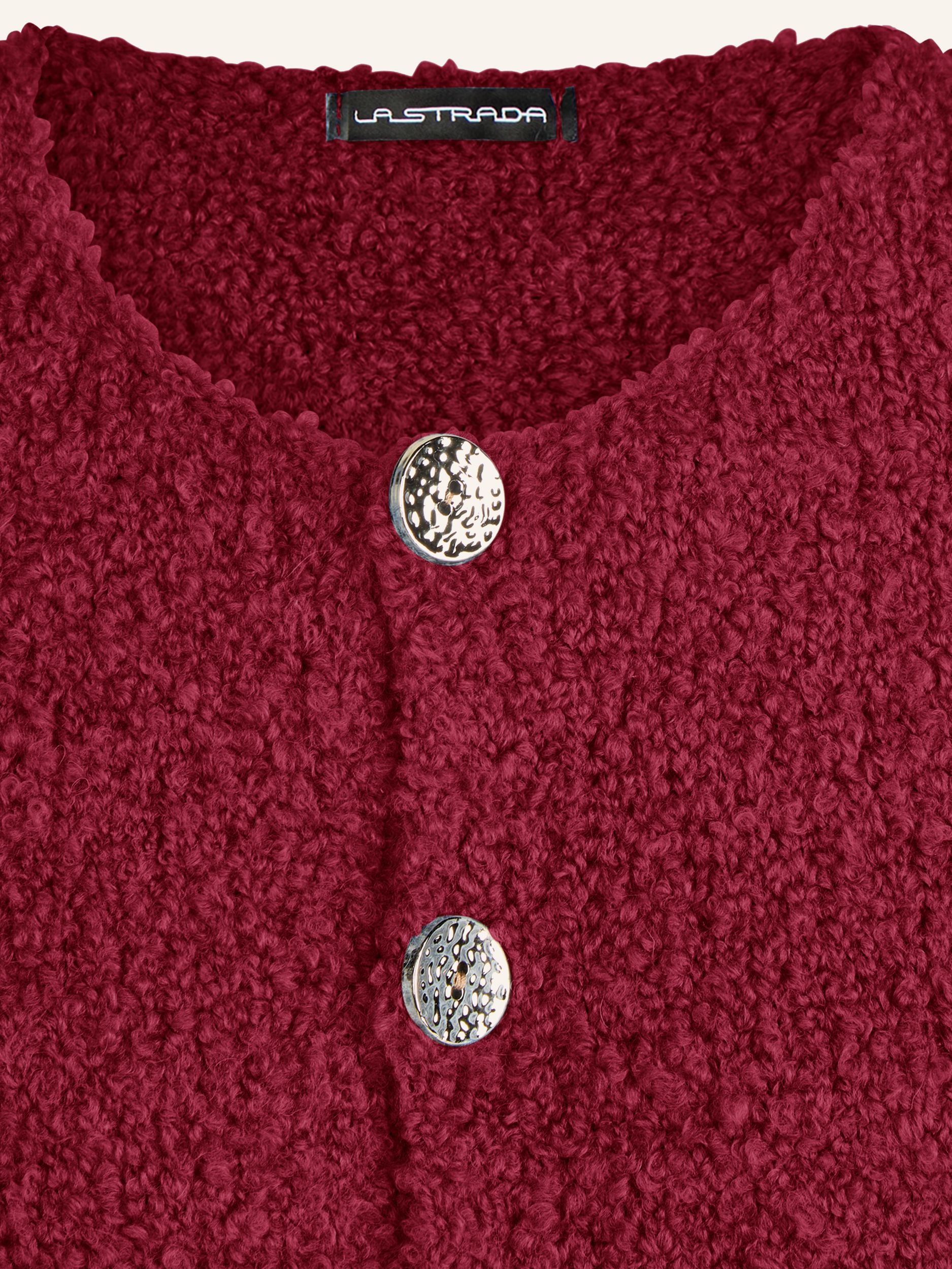 Cardigan bouclé, manches courtes