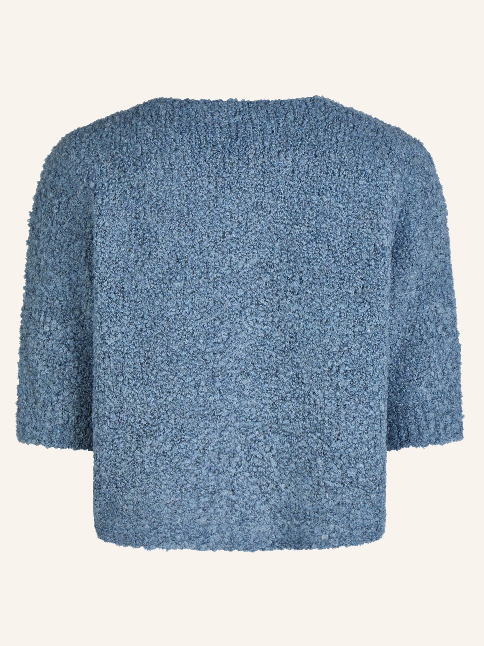 Cardigan bouclé, manches courtes