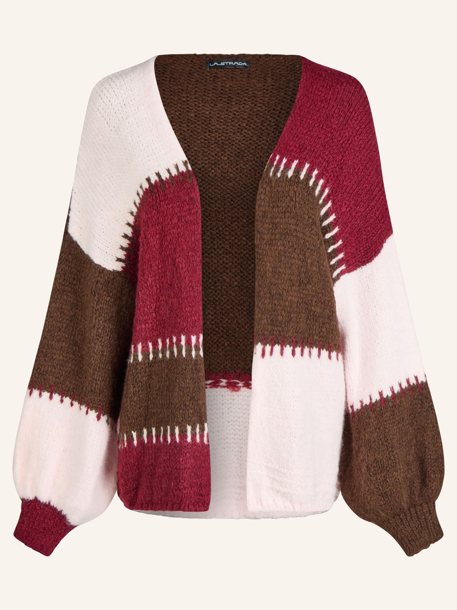 Strickjacke im Colorblock-Design