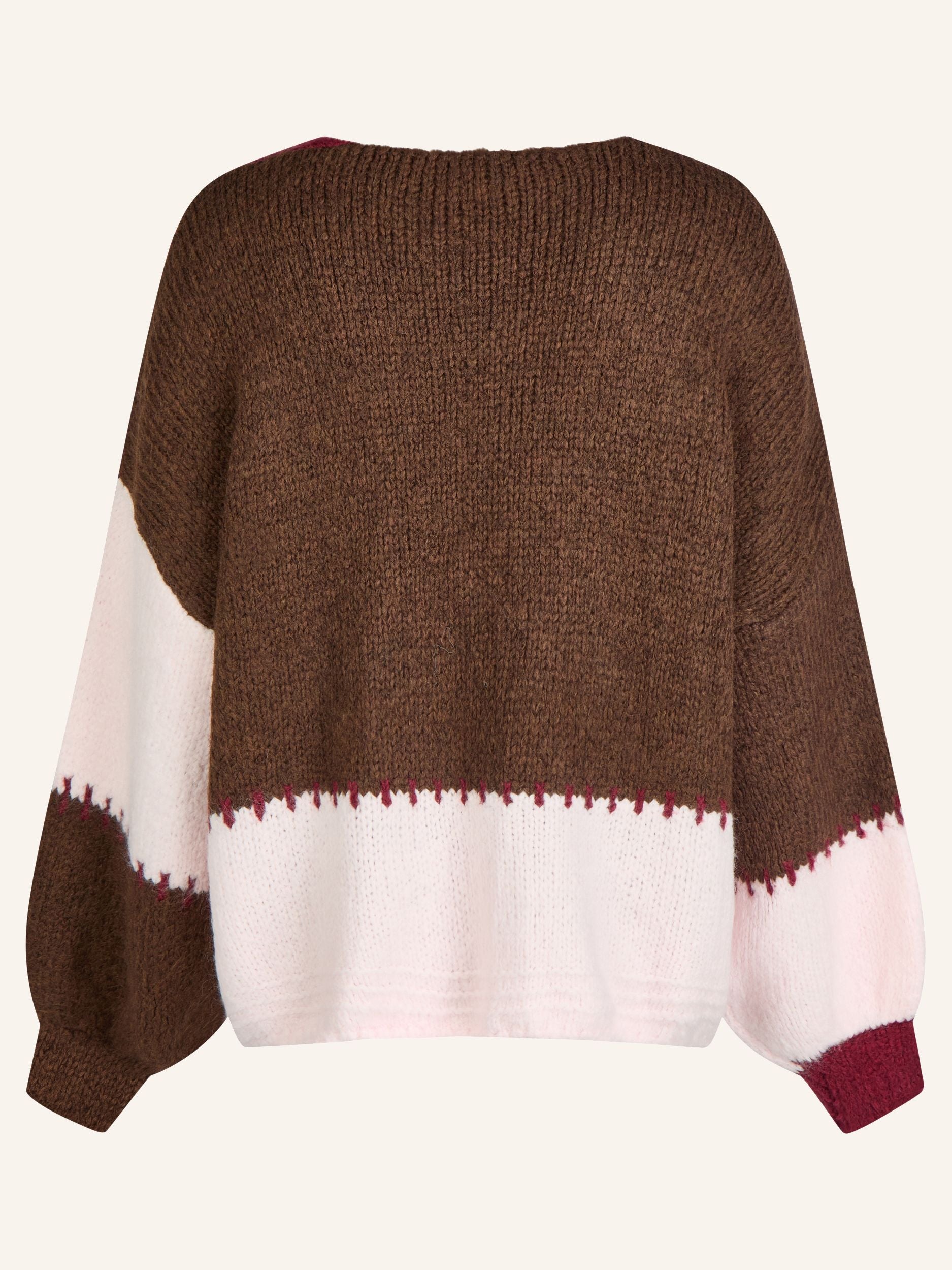 Strickjacke im Colorblock-Design
