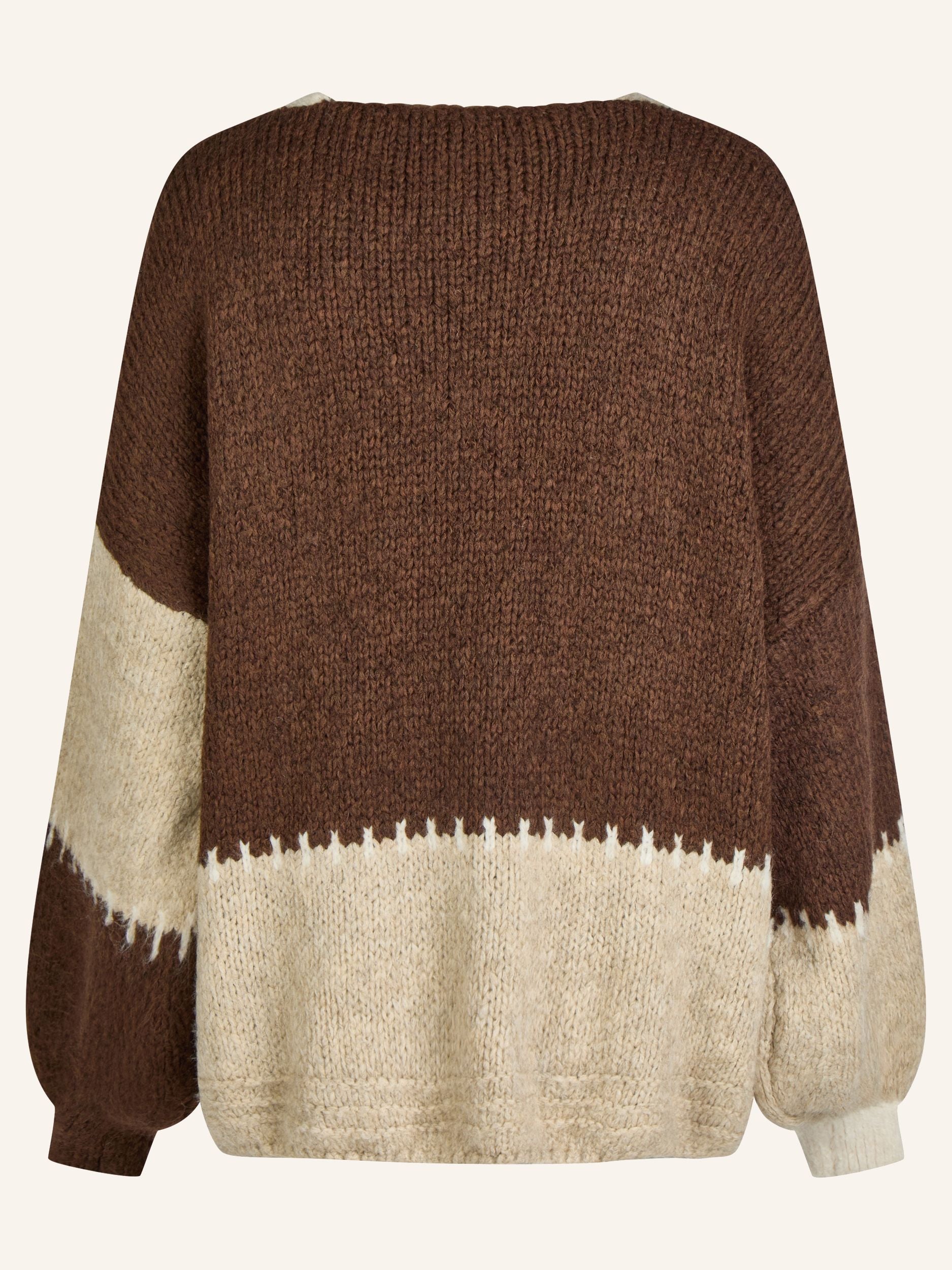 Strickjacke im Colorblock-Design