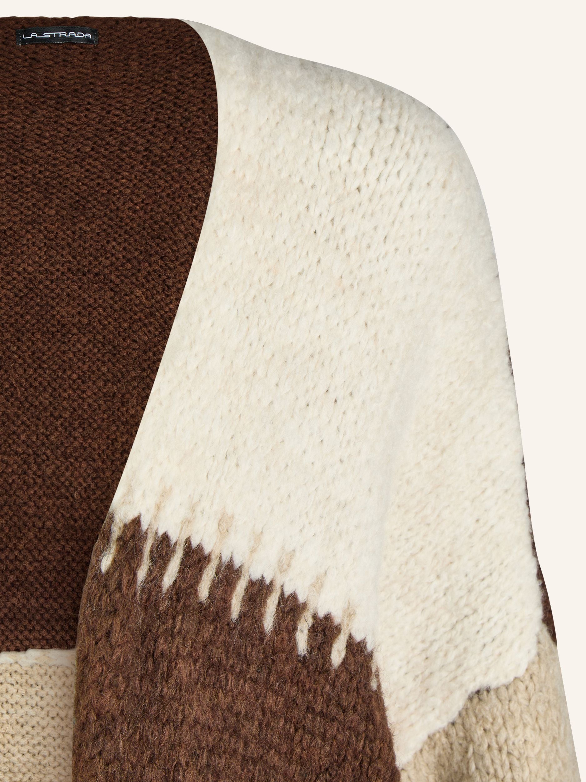 Strickjacke im Colorblock-Design