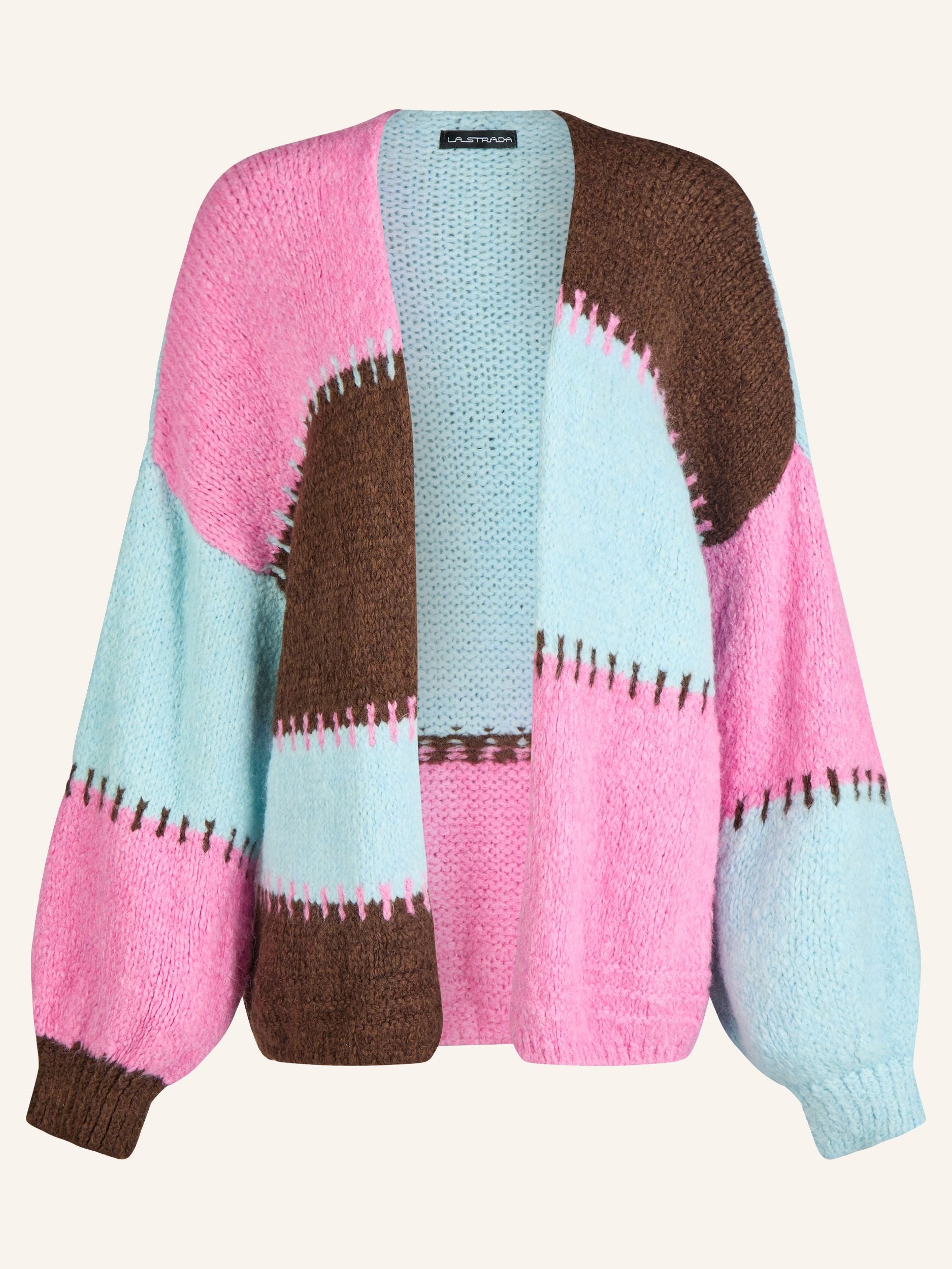 Strickjacke im Colorblock-Design