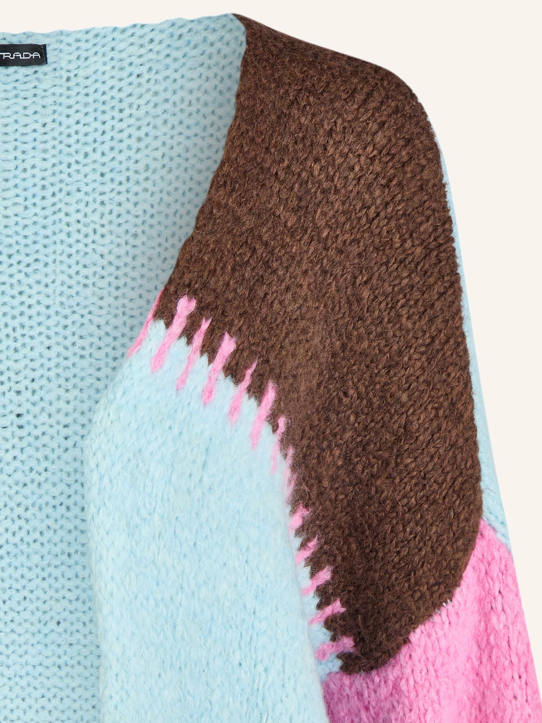 Strickjacke im Colorblock-Design