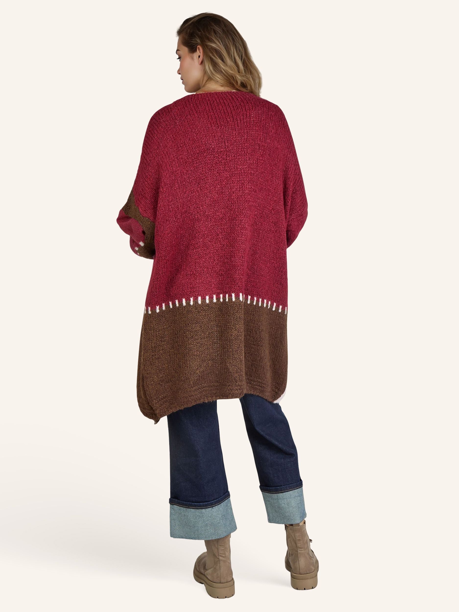 Colorblock Strickjacke