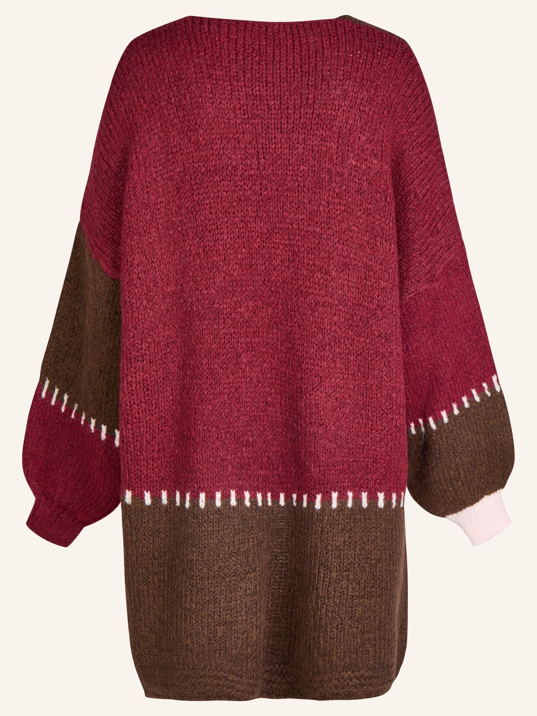 Colorblock Strickjacke