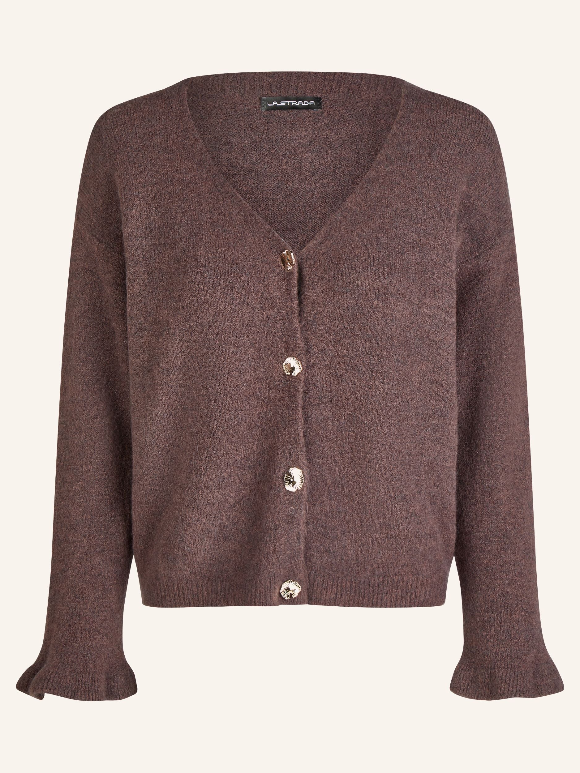 tricot-Cardigan avec boutons brillants