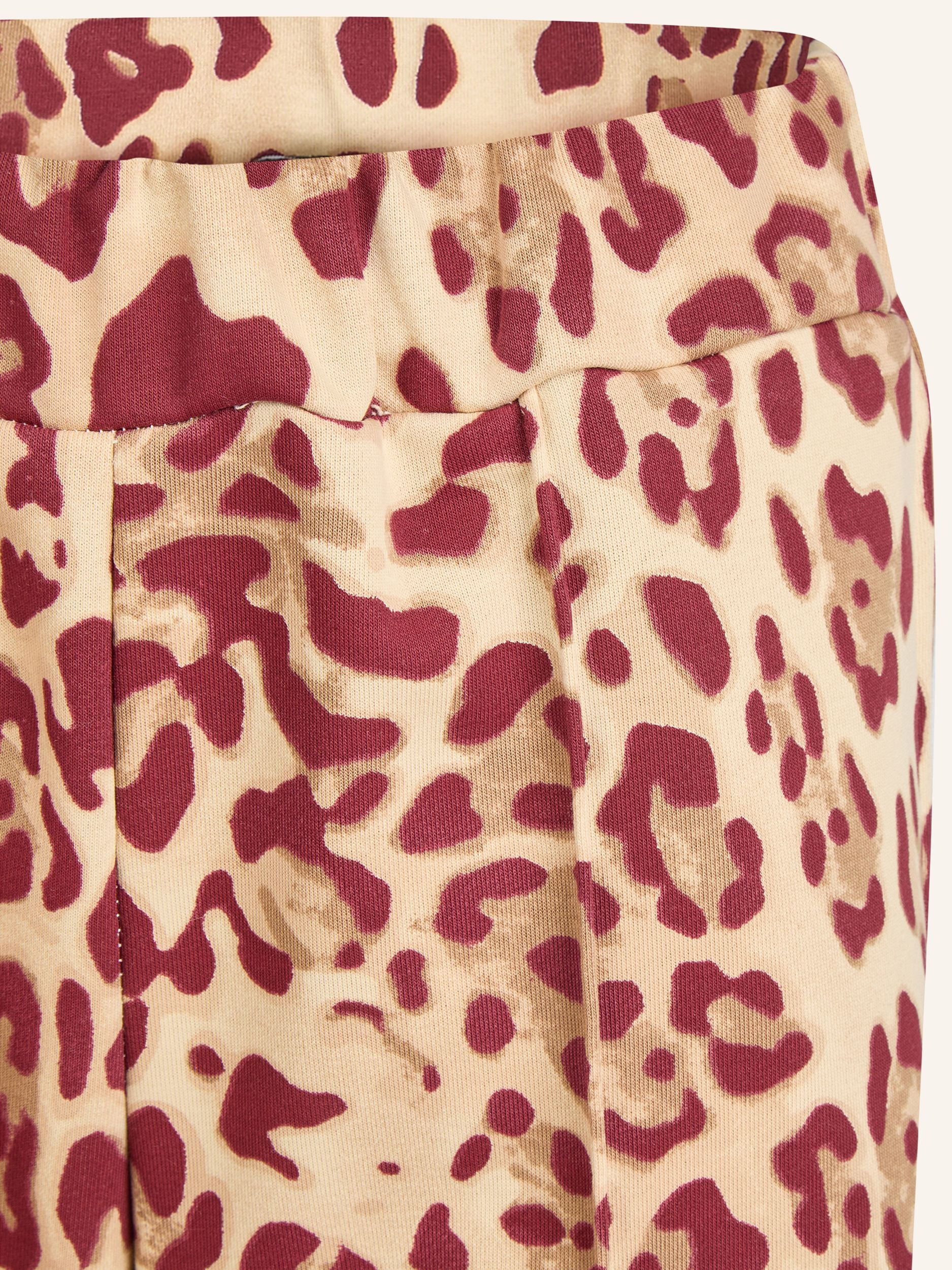 Weit geschnittene Hose mit Animal-Print
