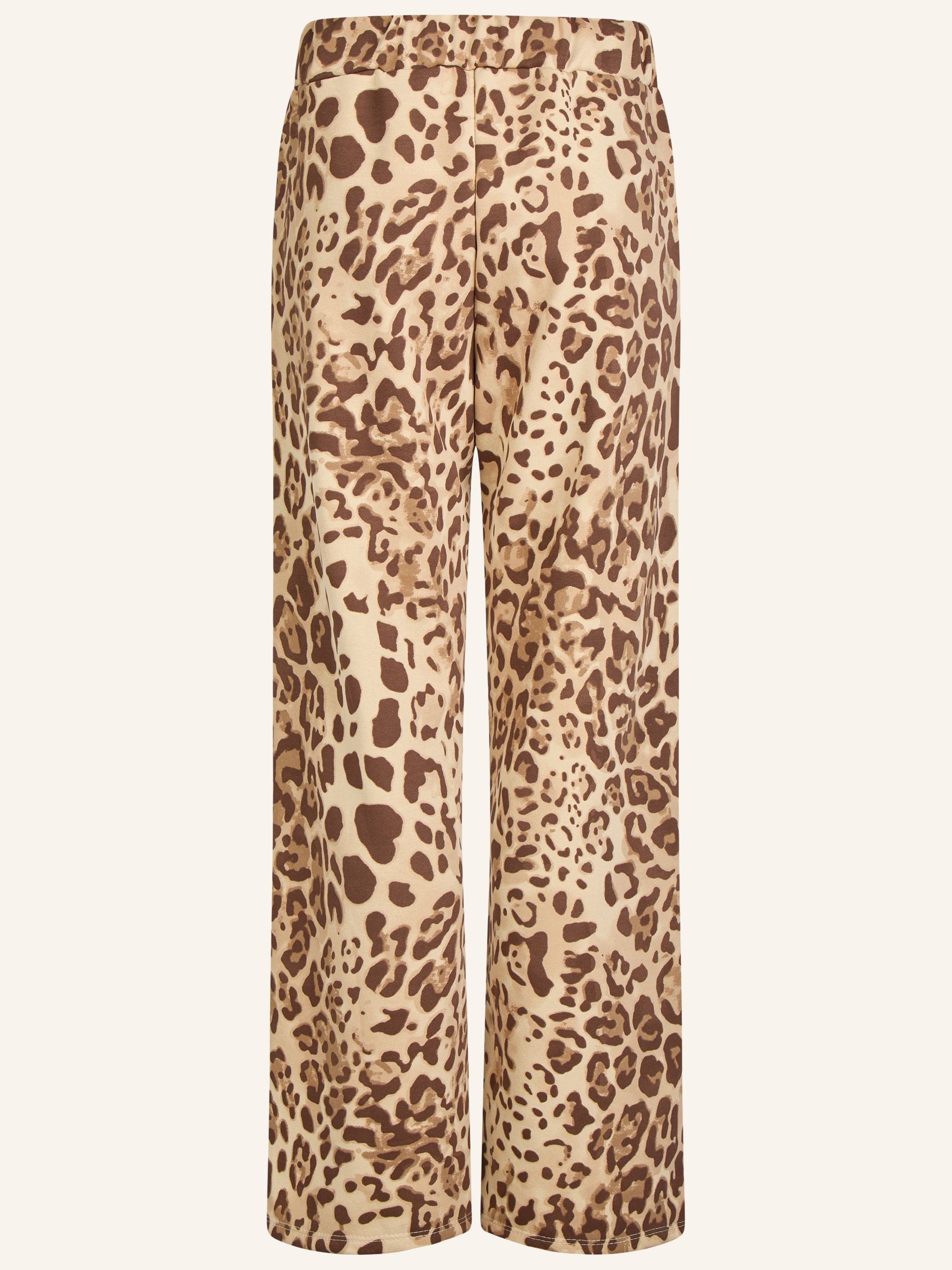 Weit geschnittene Hose mit Animal-Print