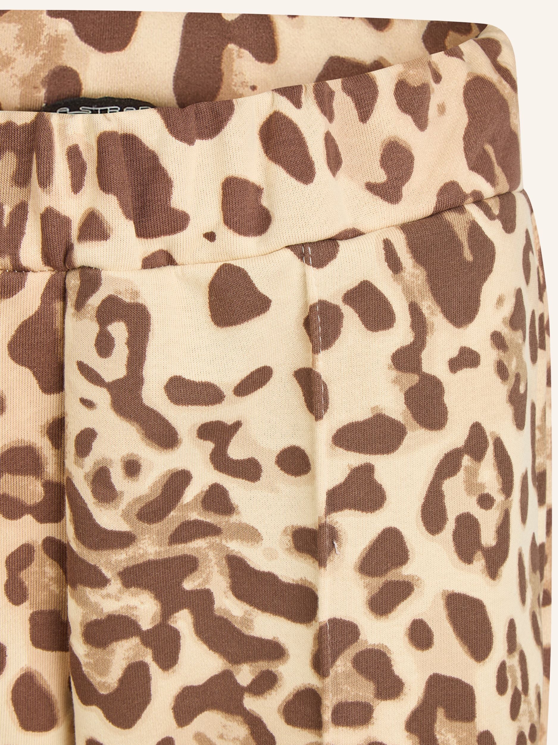 Weit geschnittene Hose mit Animal-Print