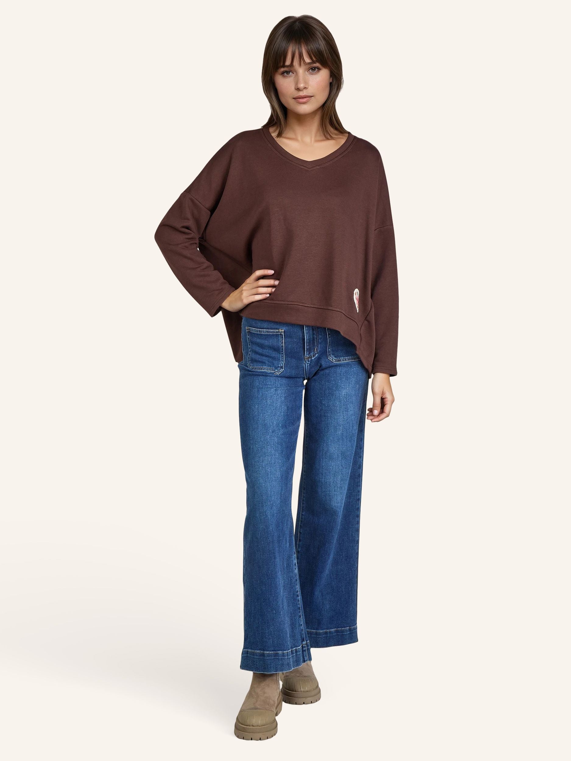 Sweatshirt mit Applikation