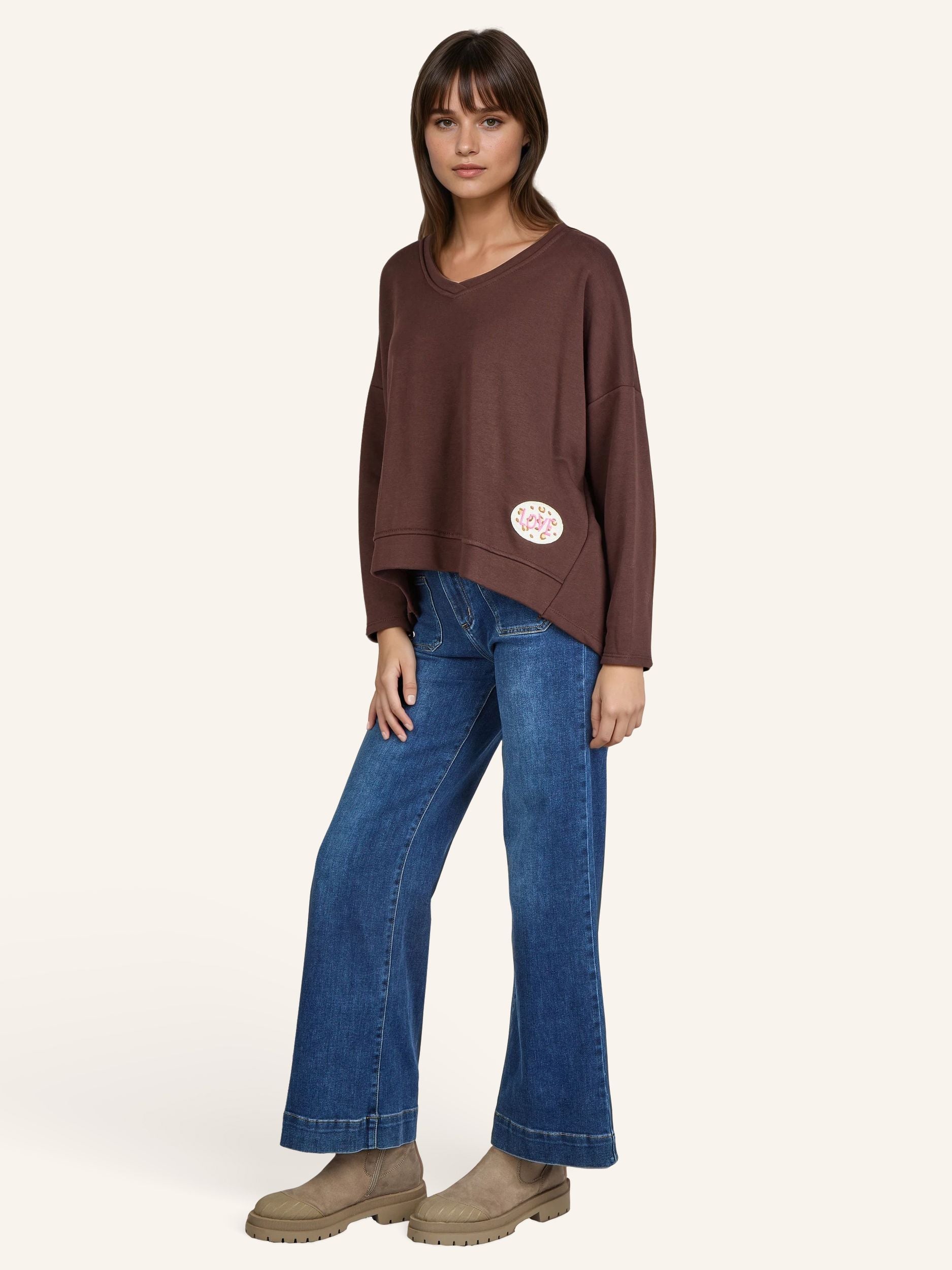 Sweatshirt mit Applikation