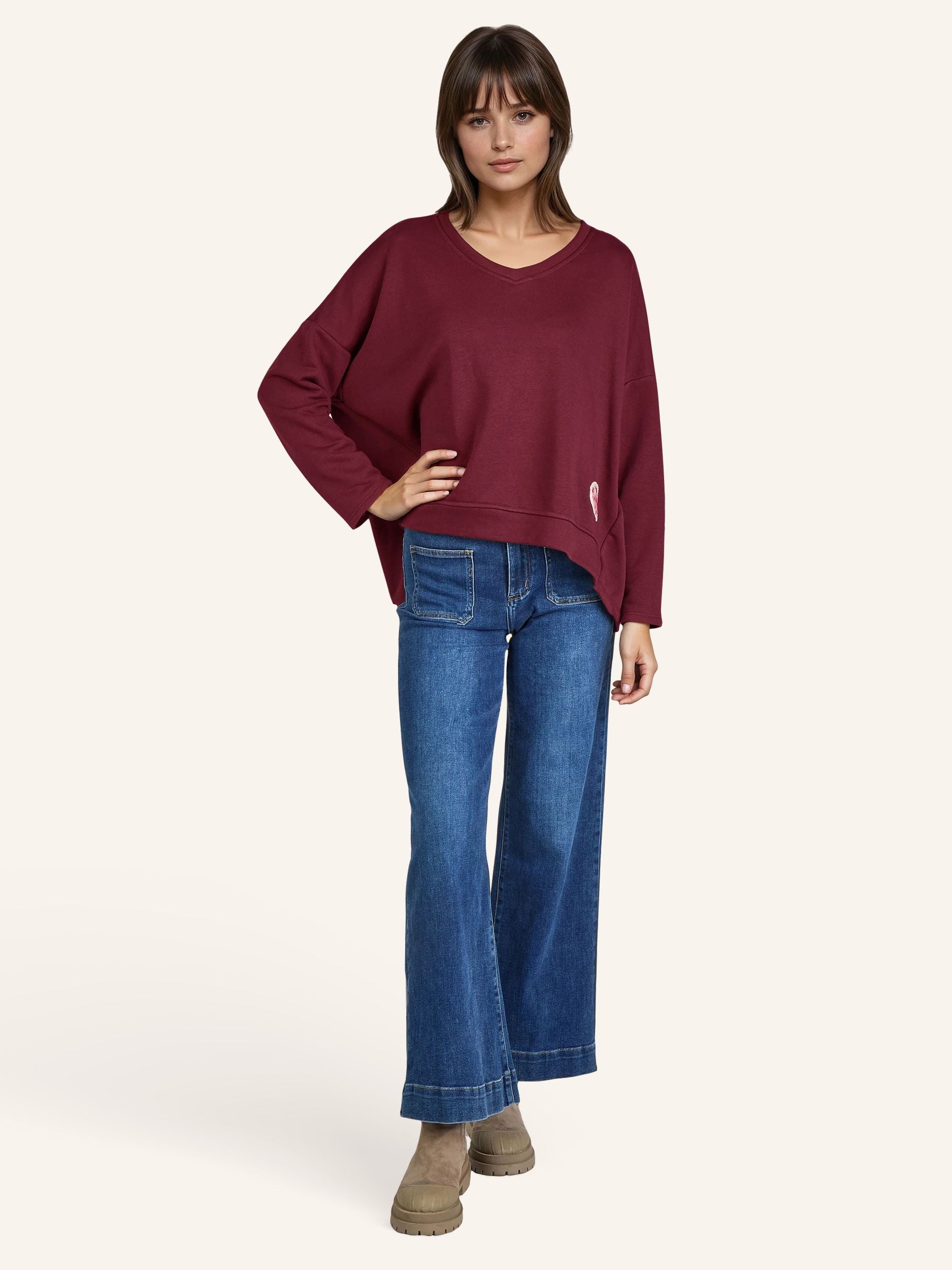 Sweatshirt mit Applikation