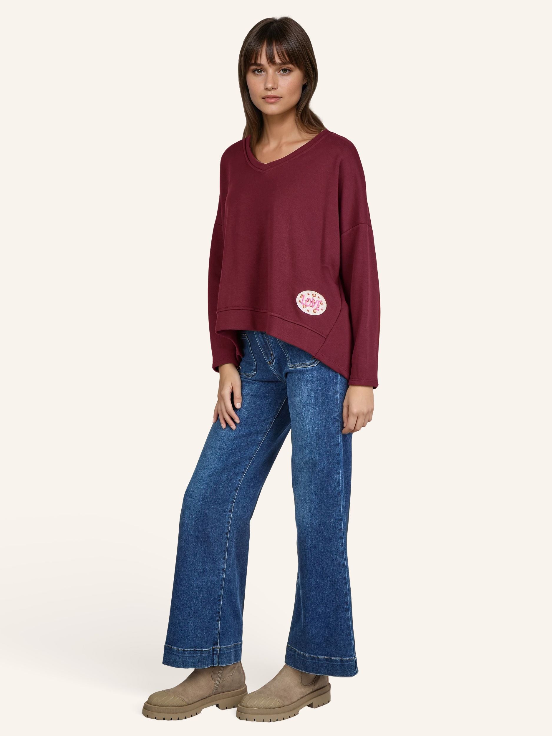 Sweatshirt mit Applikation