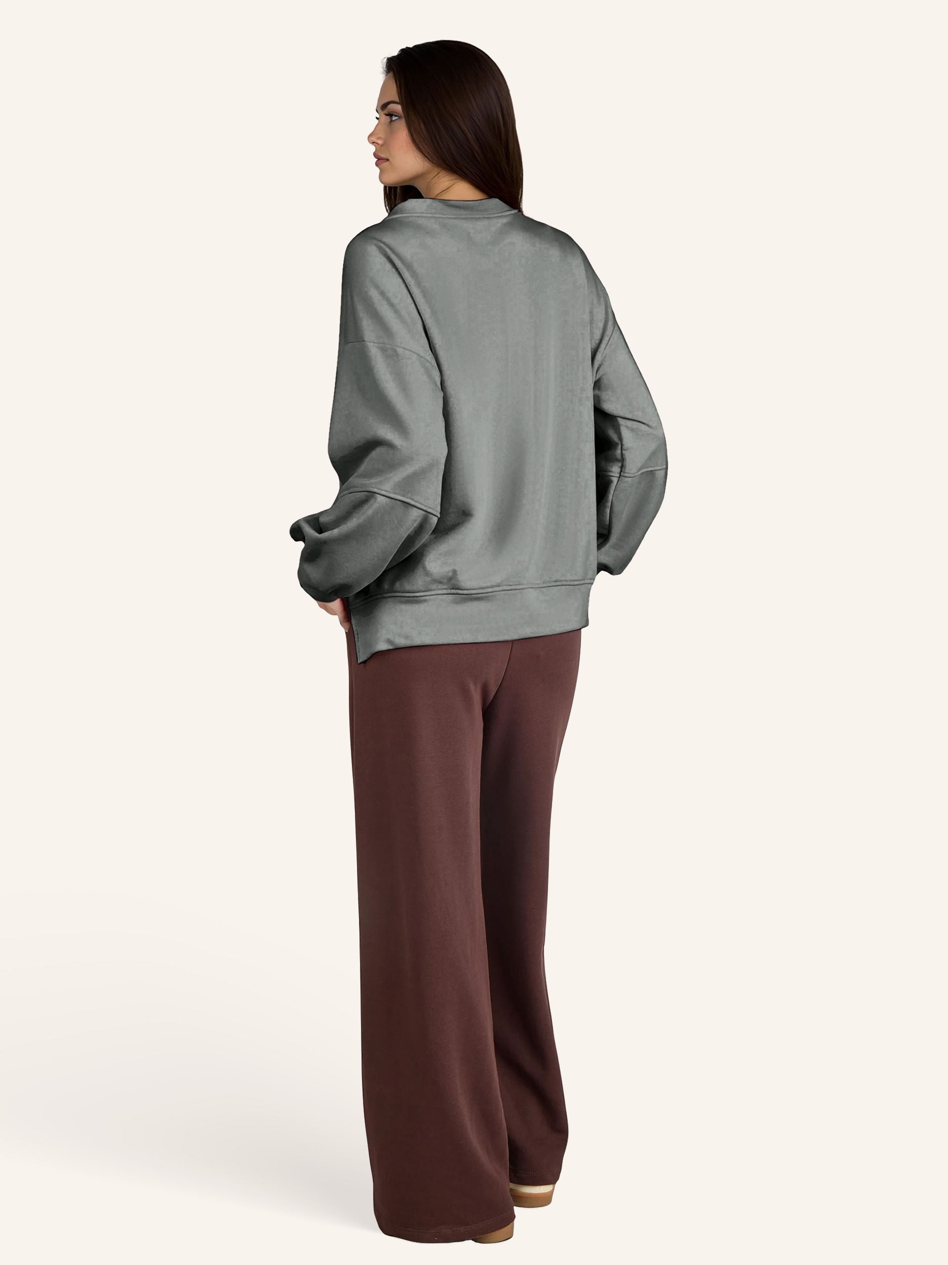 Sweatshirt mit Smiley Applikation