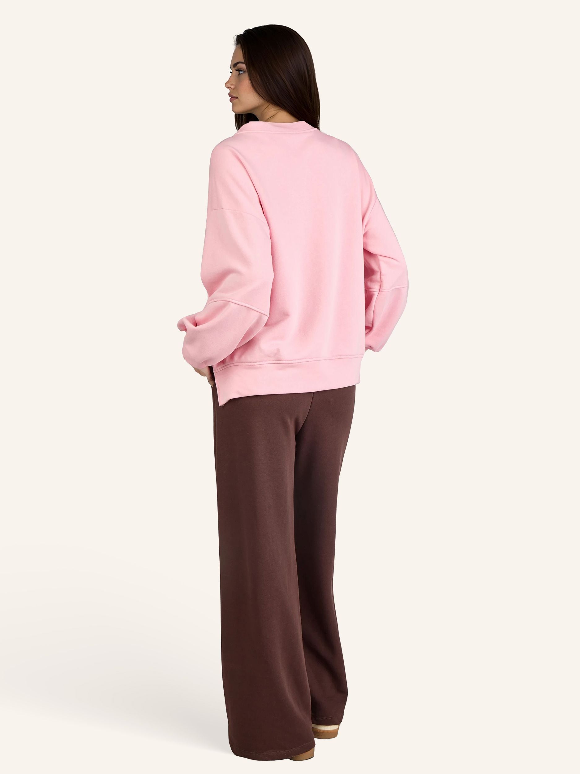 Sweatshirt mit Smiley Applikation