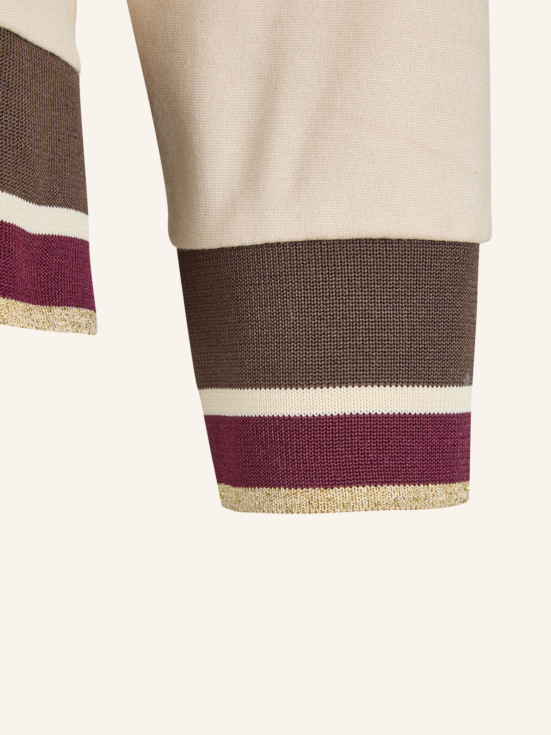 Sweatshirt mit Goldstreifen