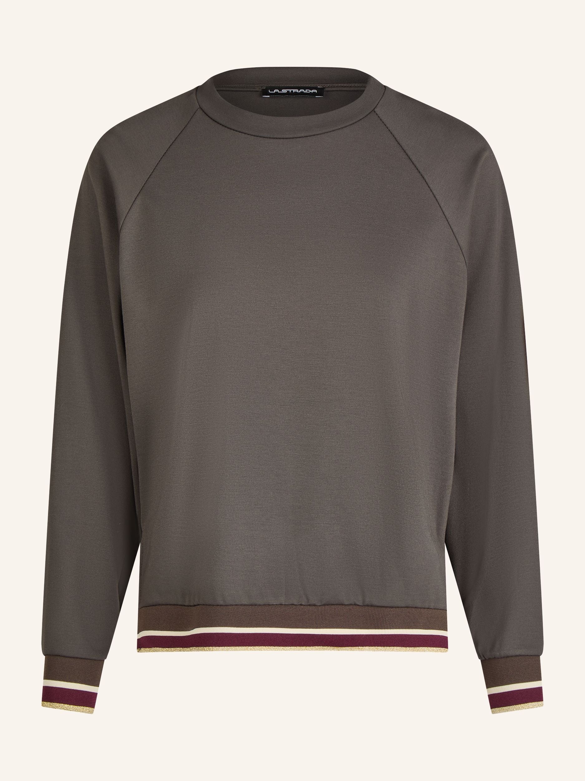 Sweatshirt mit Goldstreifen