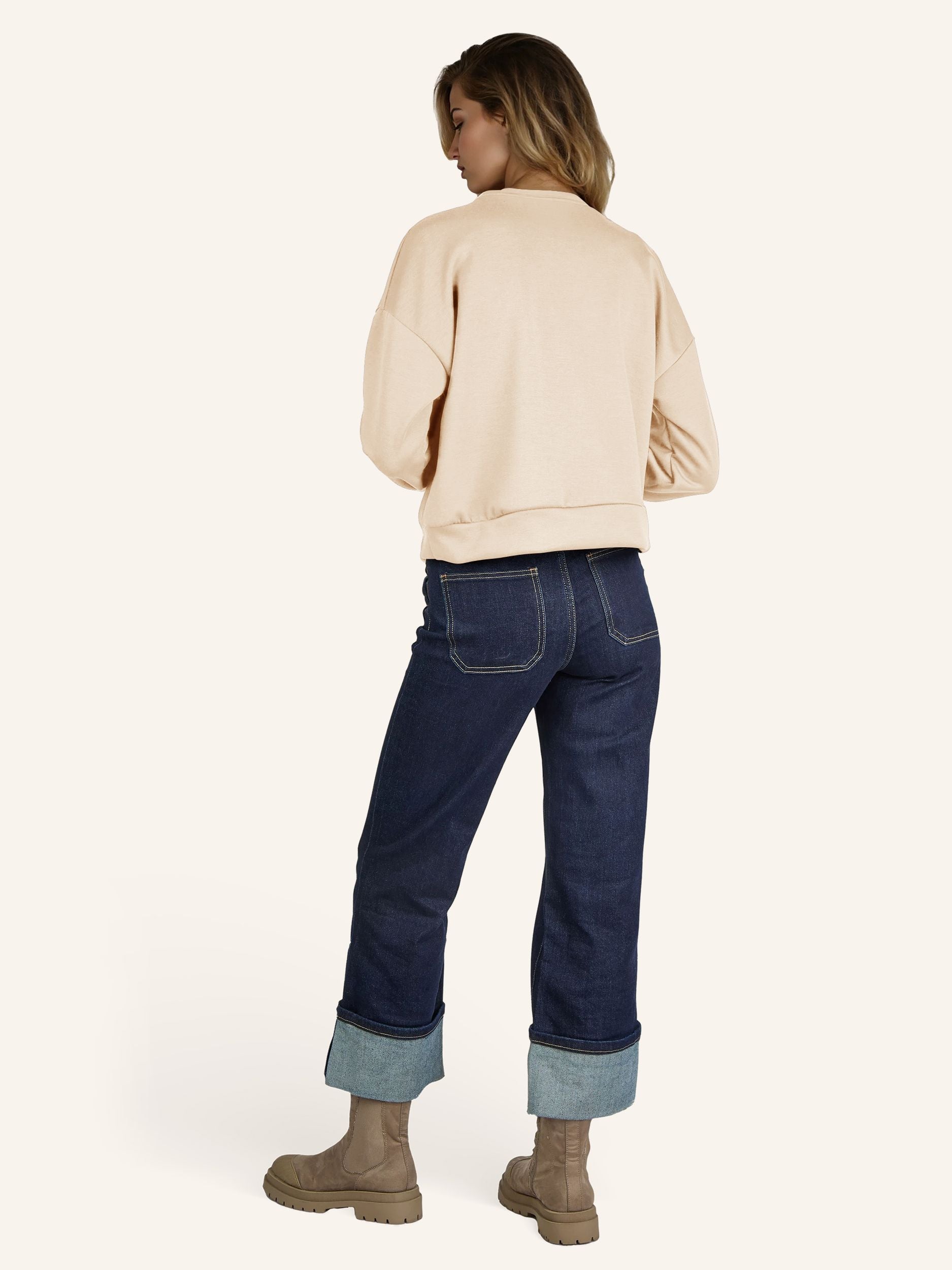 Sweatshirt mit Blüten-Applikation