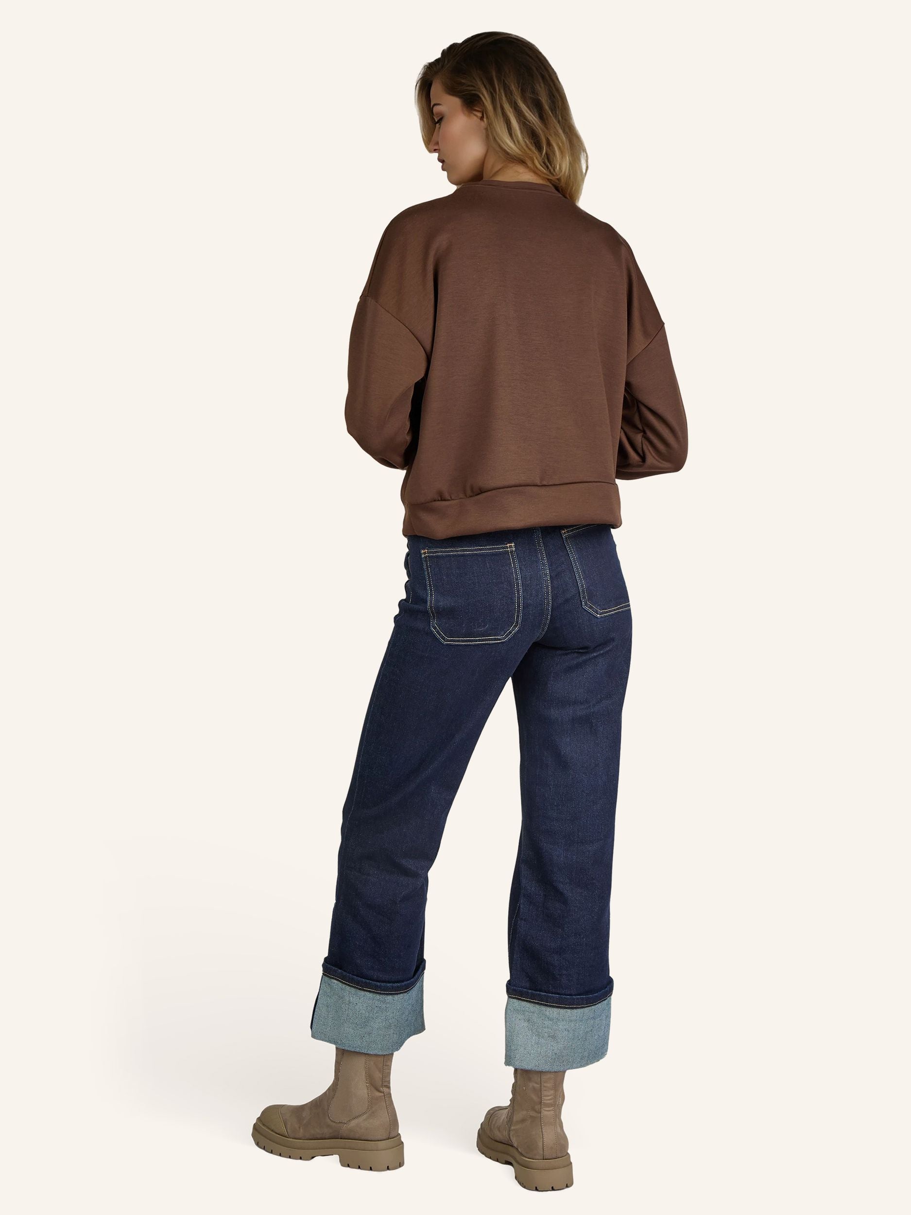 Sweatshirt mit Blüten-Applikation
