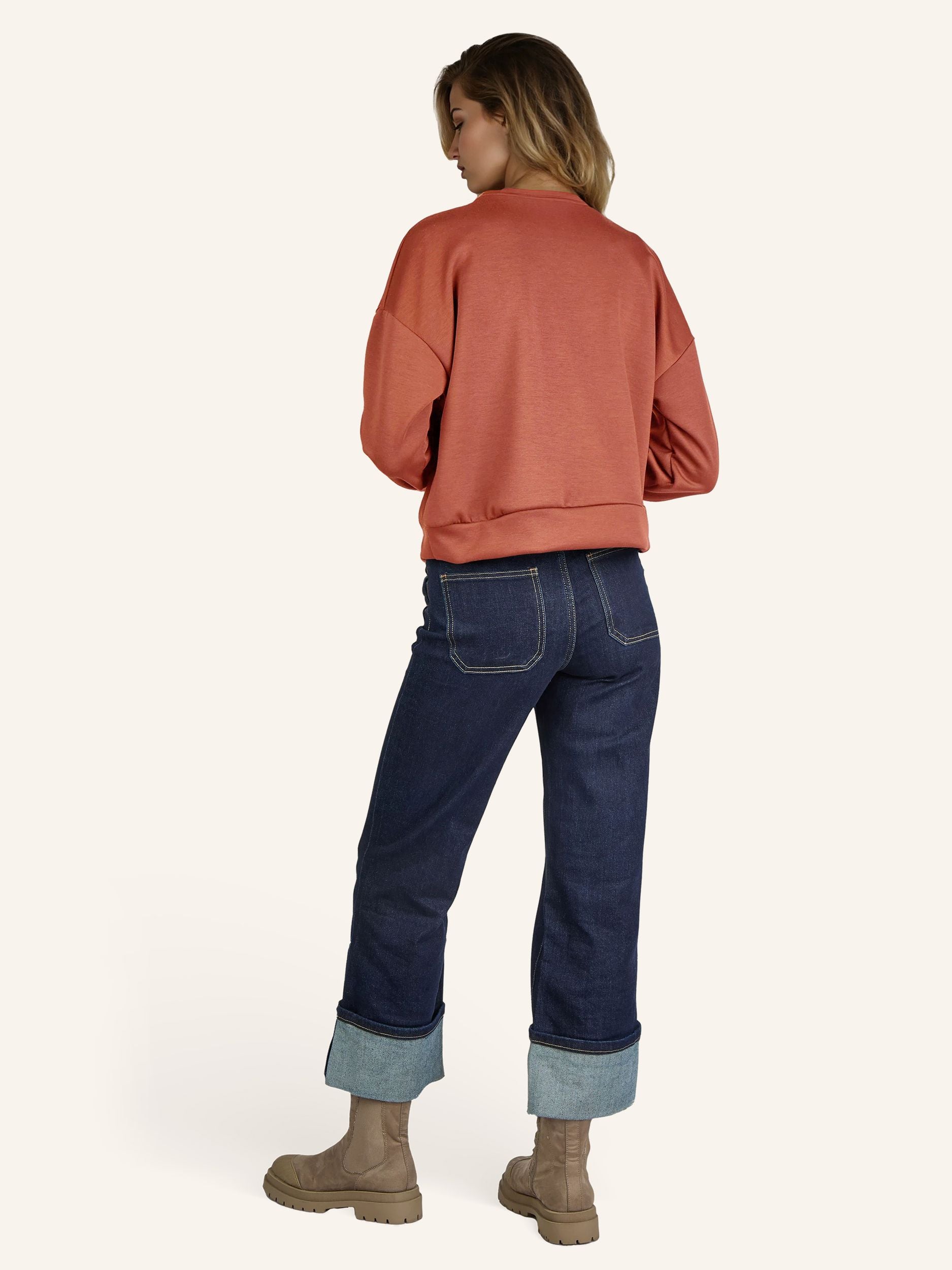 Sweatshirt mit Blüten-Applikation