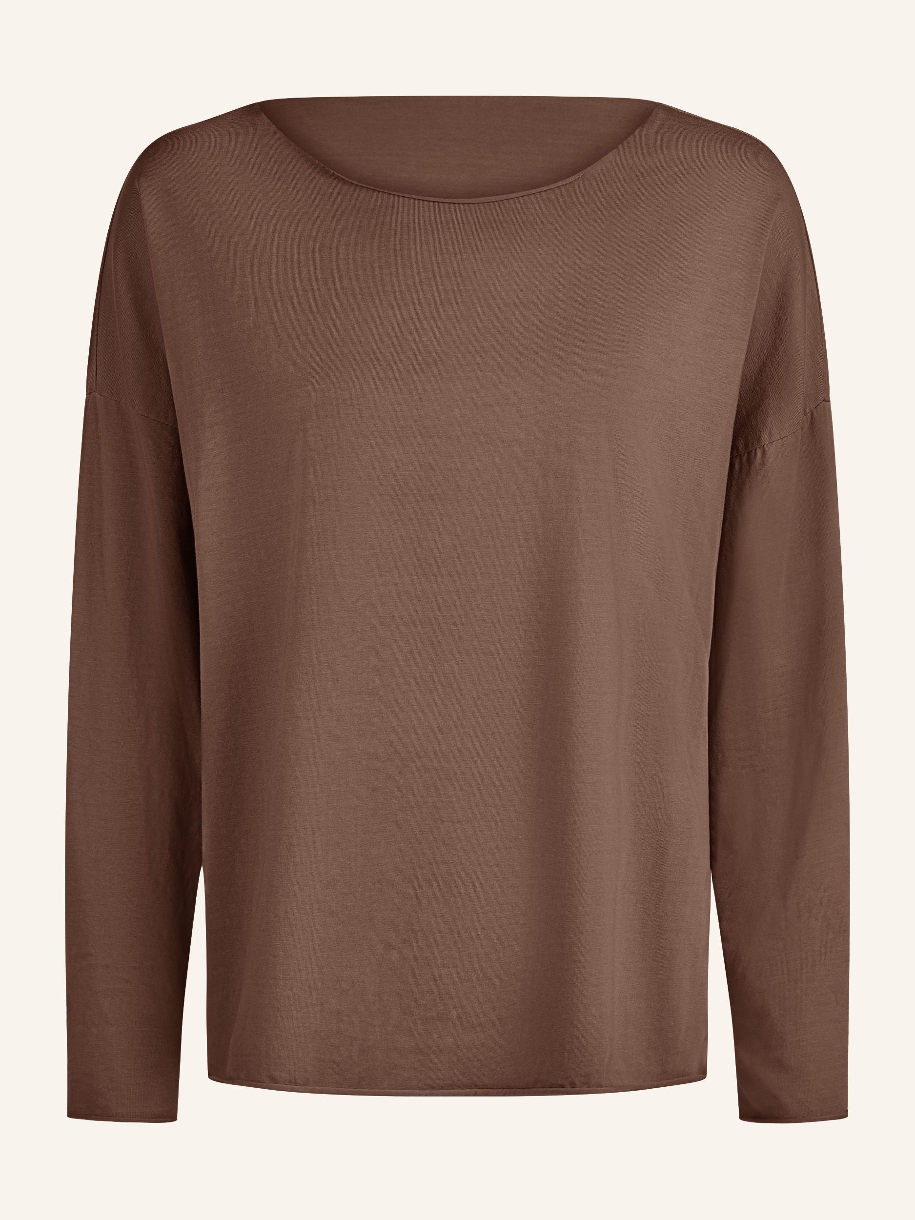 Longsleeve mit weitem Rundhalsausschnitt