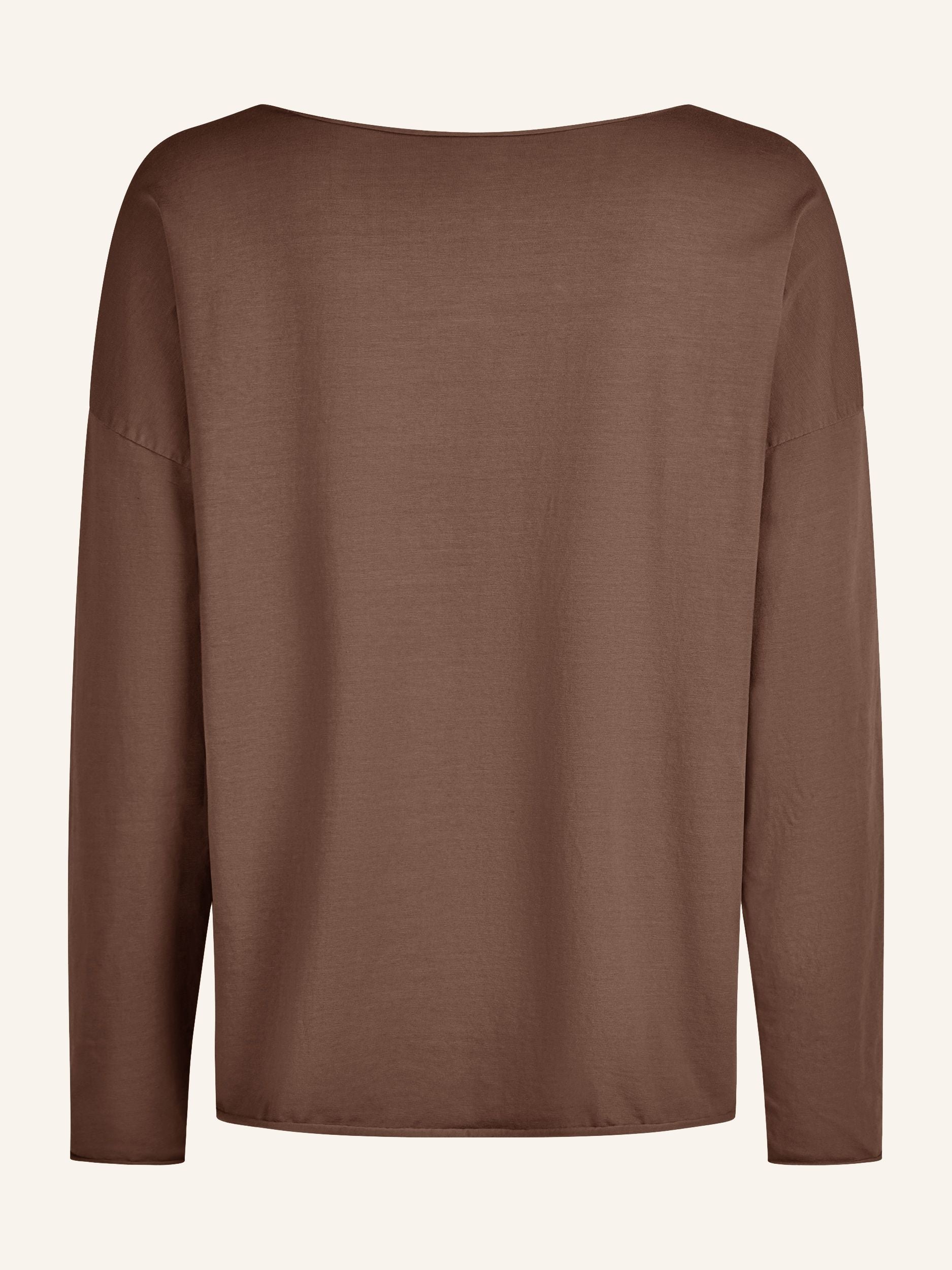 Longsleeve mit weitem Rundhalsausschnitt