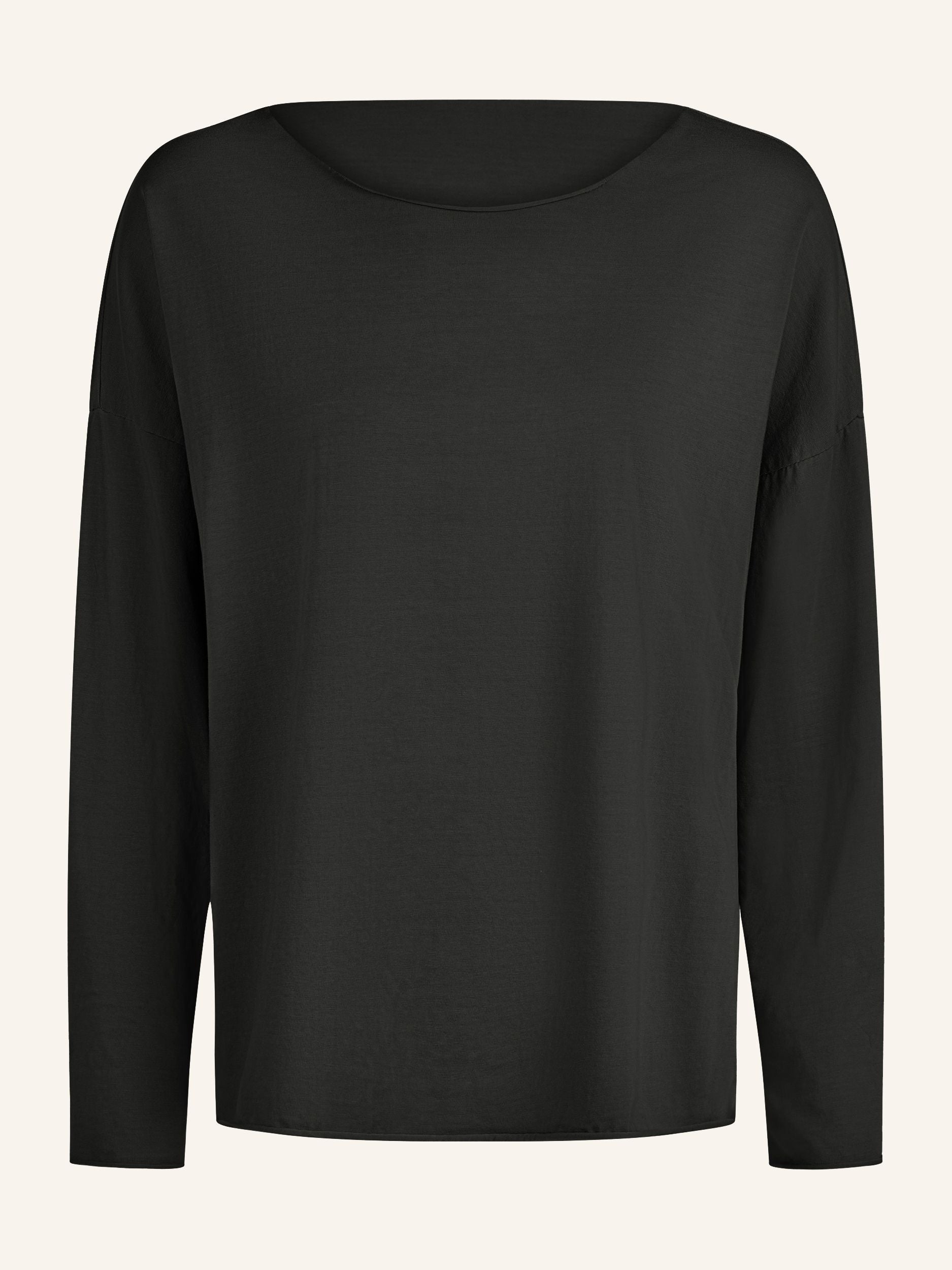Longsleeve mit weitem Rundhalsausschnitt