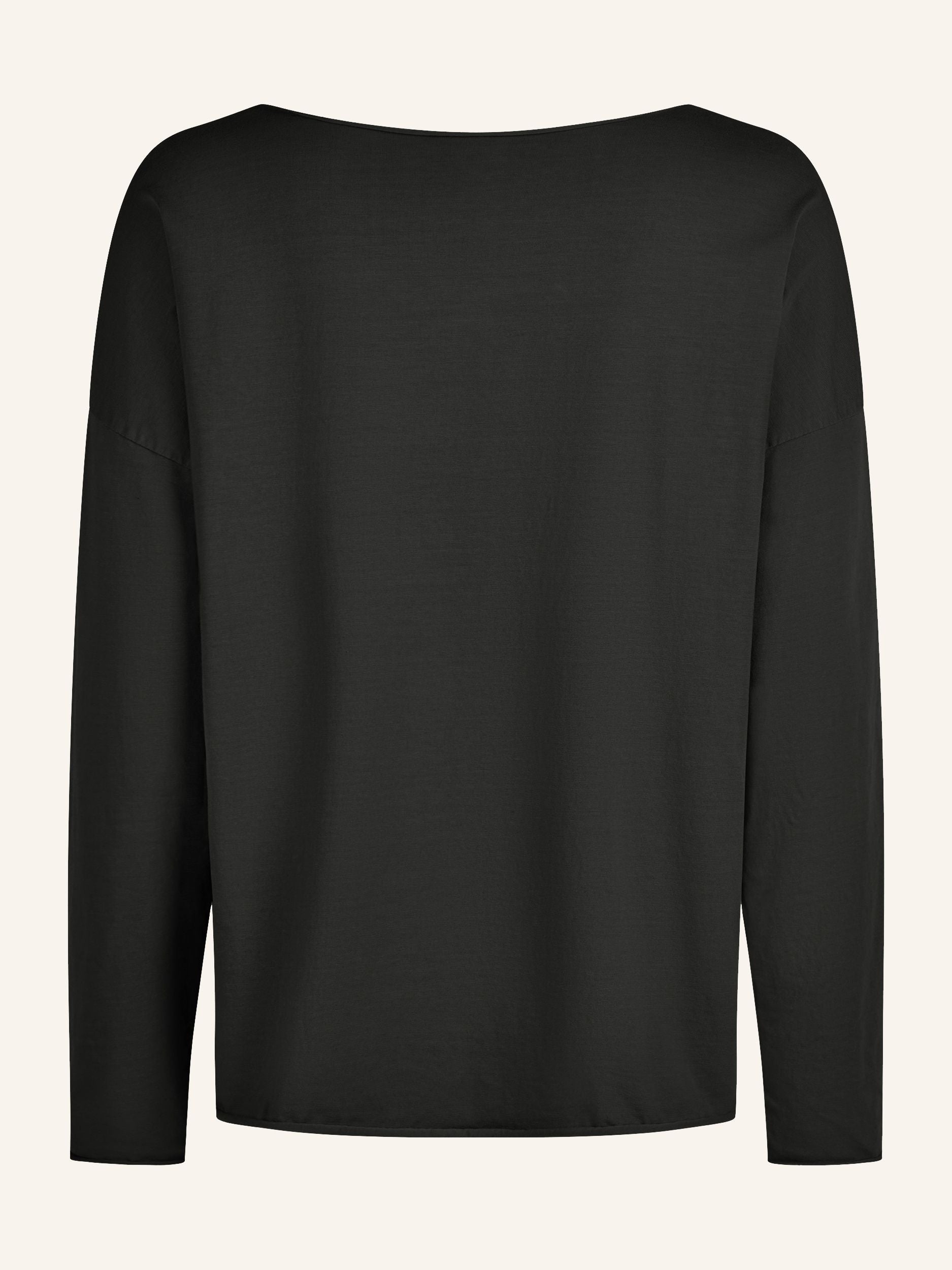 Longsleeve mit weitem Rundhalsausschnitt