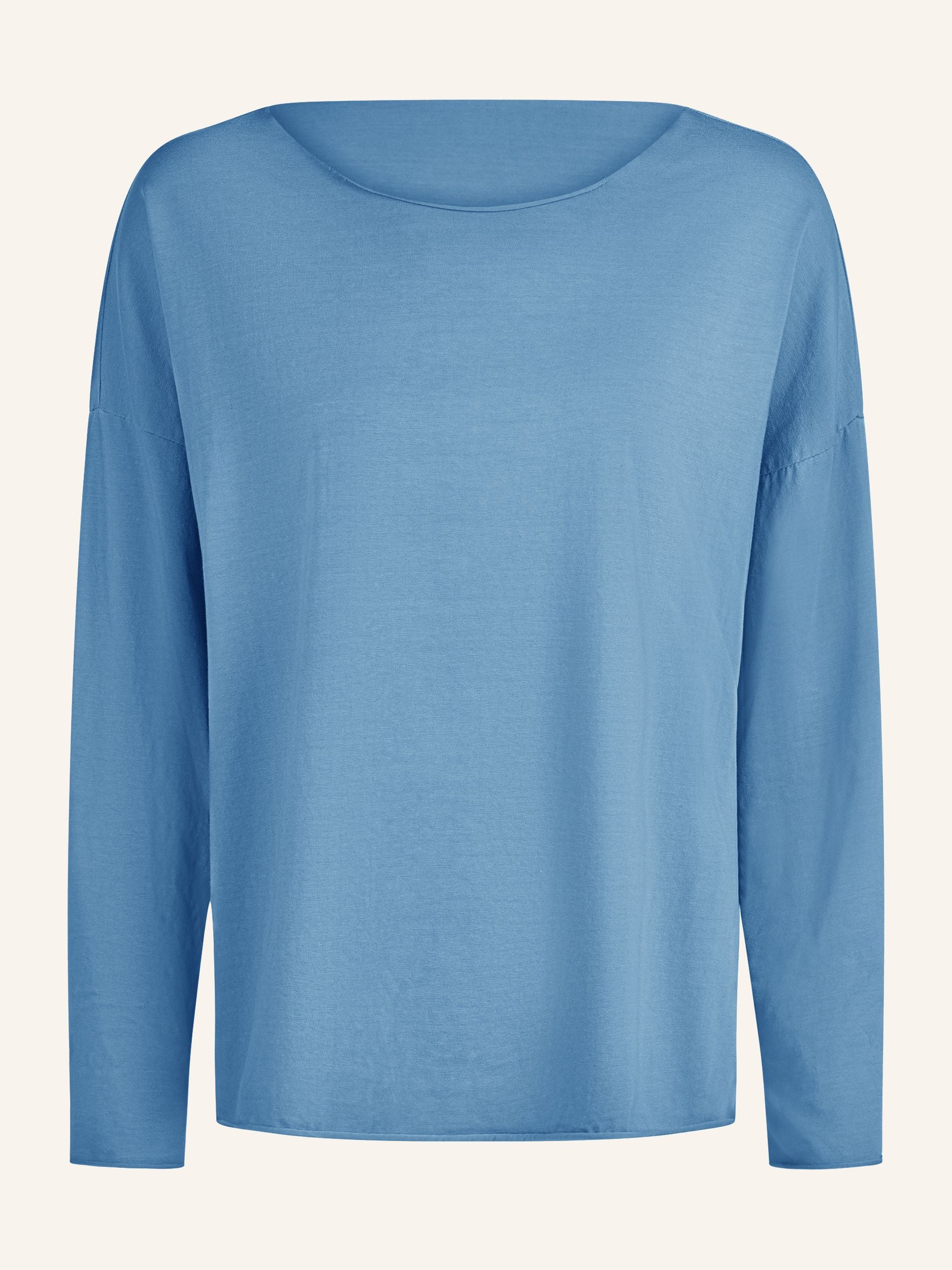 Longsleeve mit weitem Rundhalsausschnitt