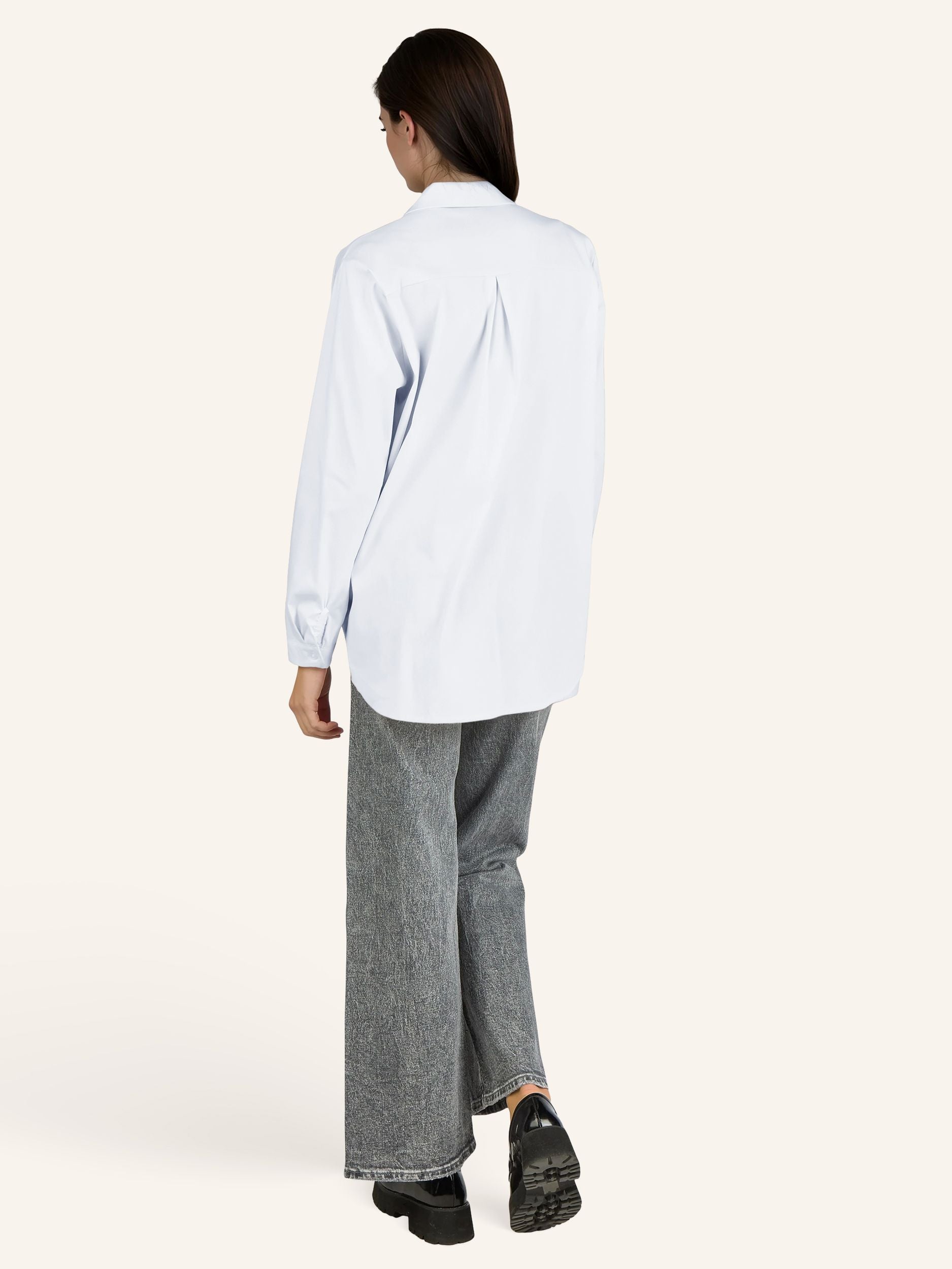 Bluse mit verdeckter Knopfleiste