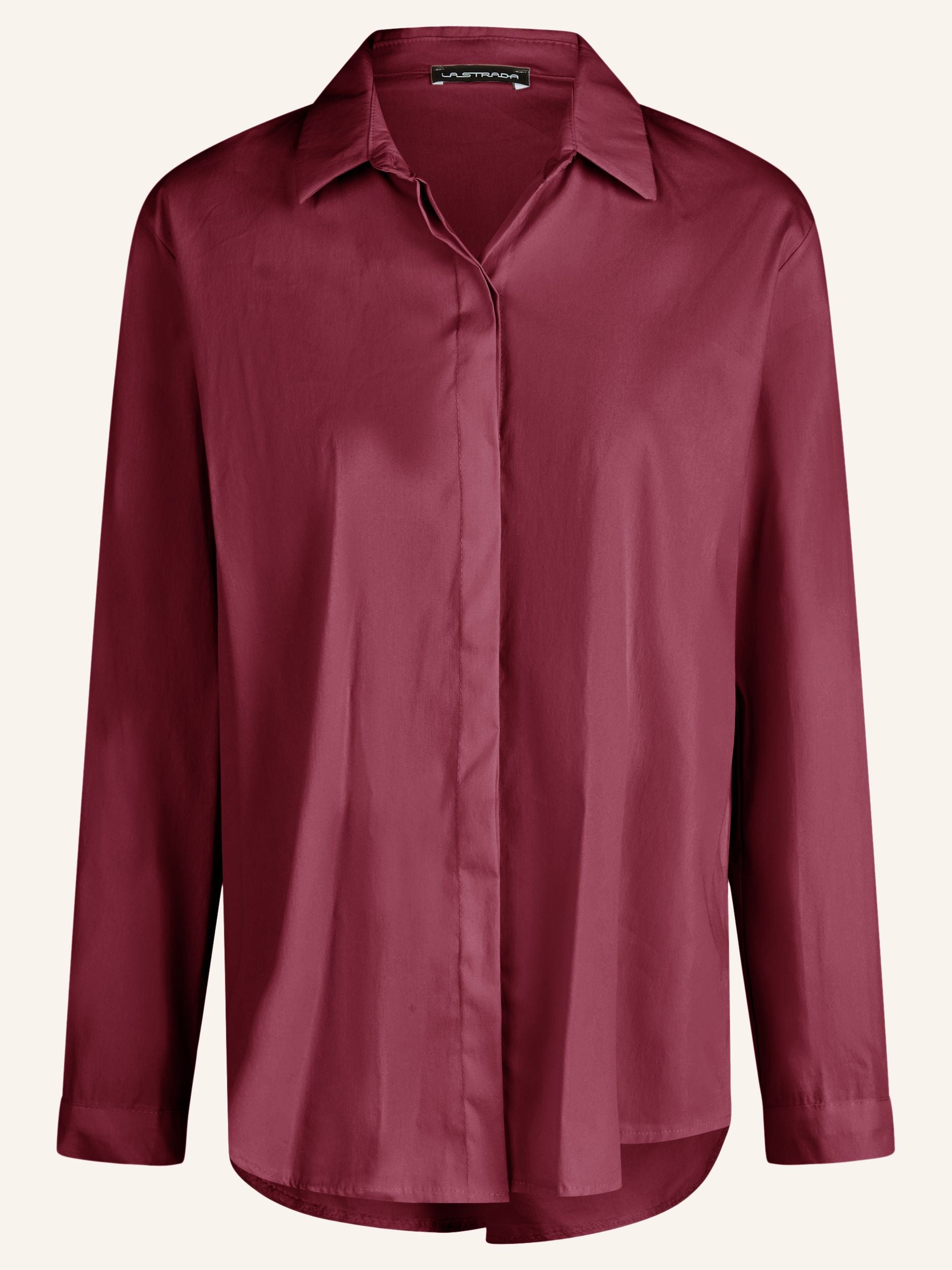 Bluse mit verdeckter Knopfleiste