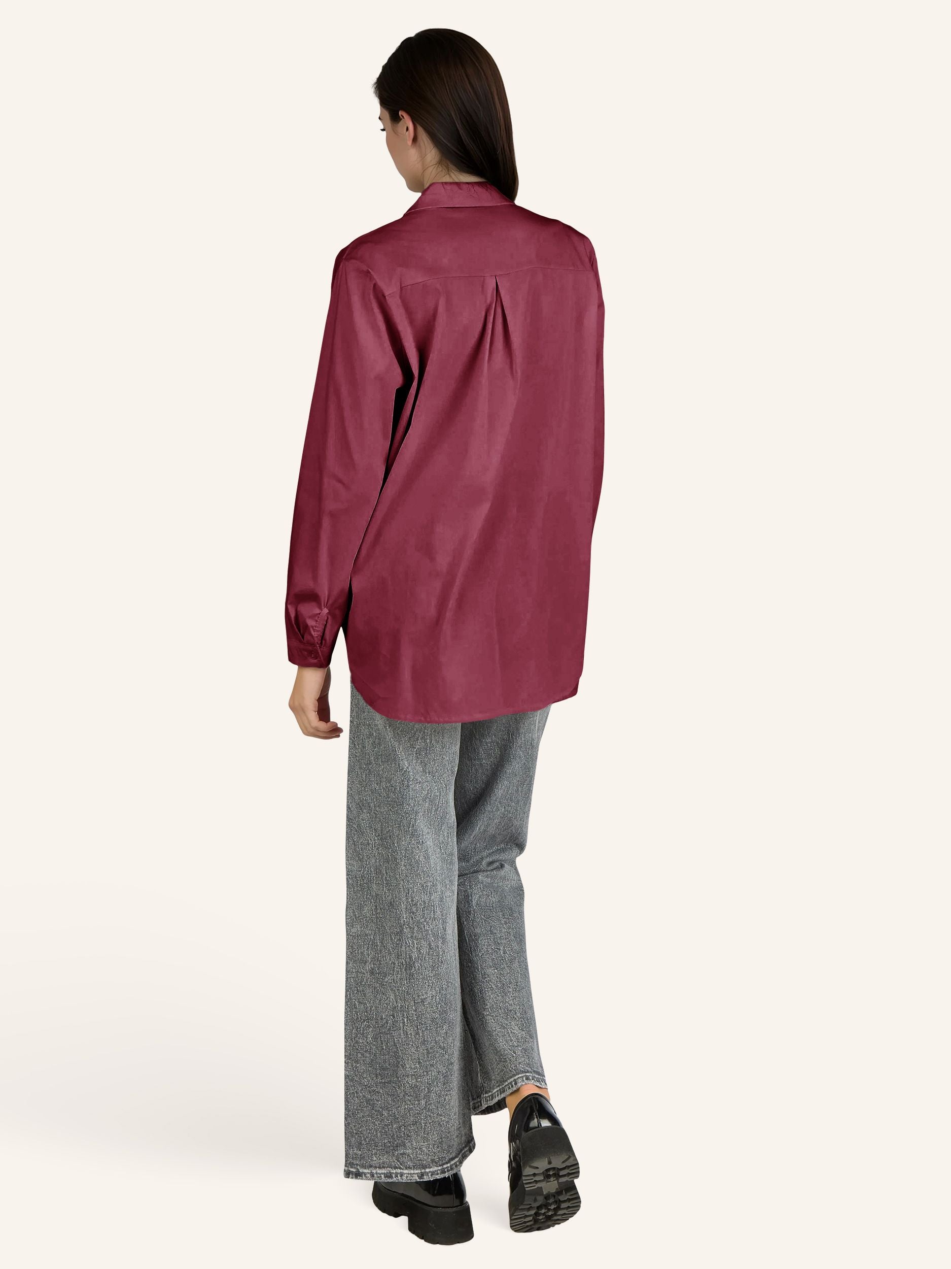 Bluse mit verdeckter Knopfleiste