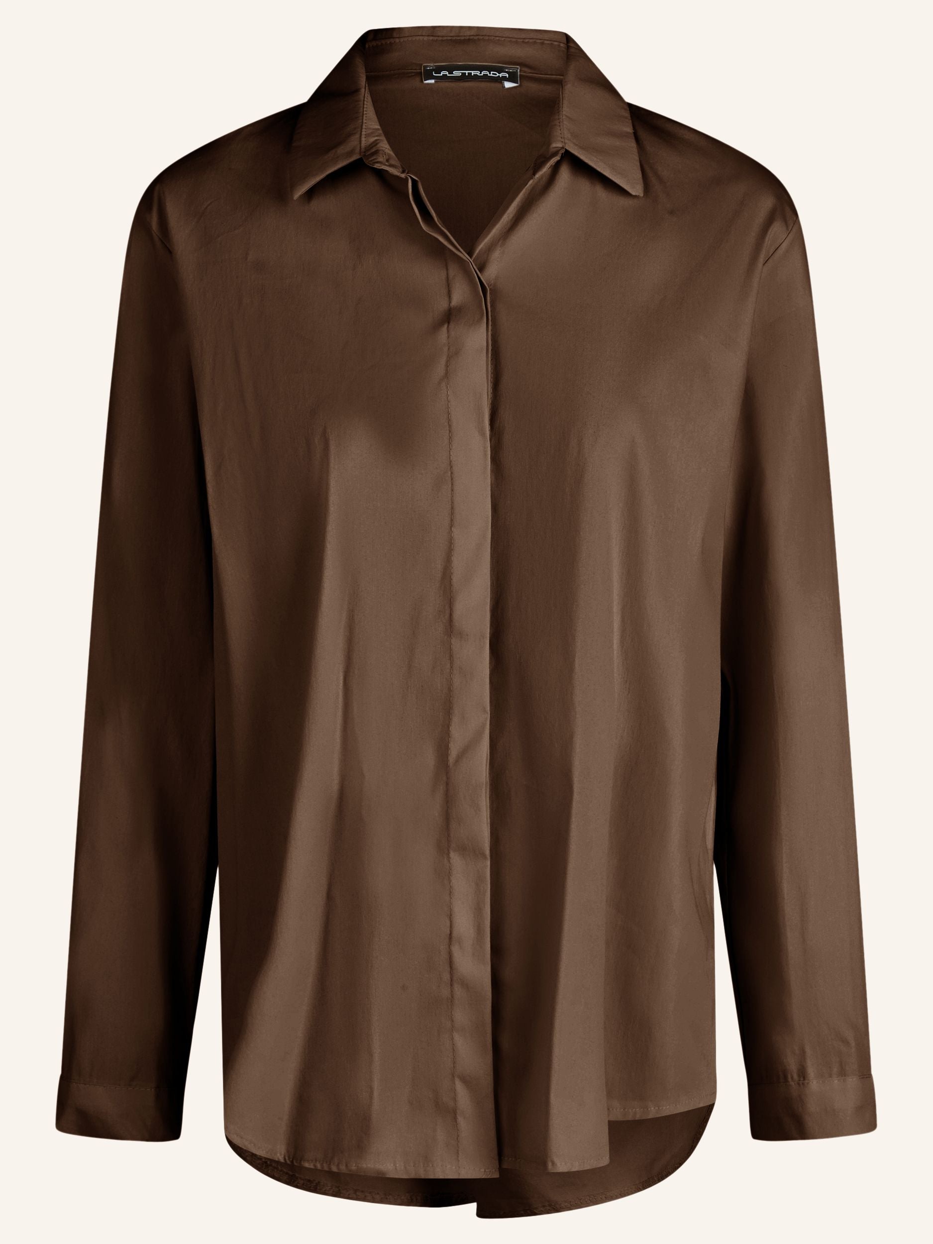 Bluse mit verdeckter Knopfleiste